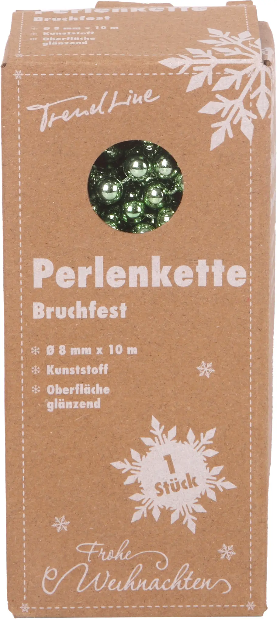 TrendLine Perlenkette bruchfest langlebig 10 m light green TrendLine Perlenkette bruchfest langlebig 10 m light green