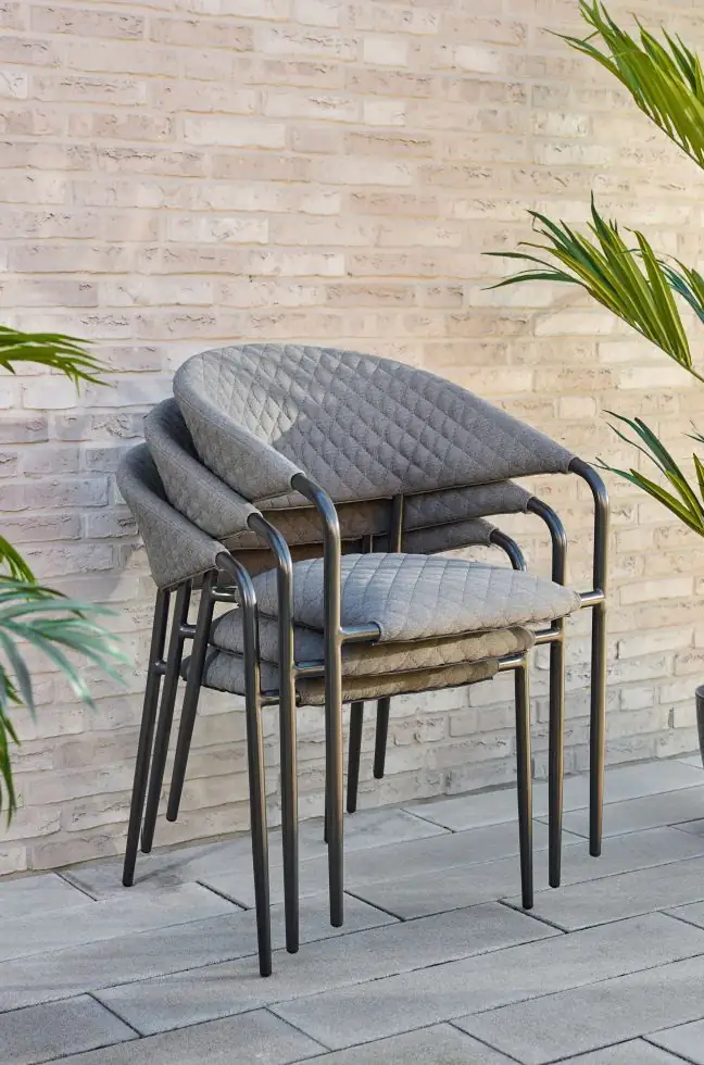 Primaster Lounge Möbelset Calvo 5-teilig grau mit wetterfestem Bezug