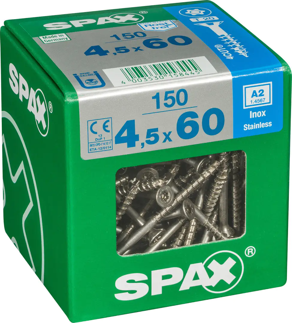 Spax Universalschrauben 4.5 x 60 mm TX 20 - 150 Stk.