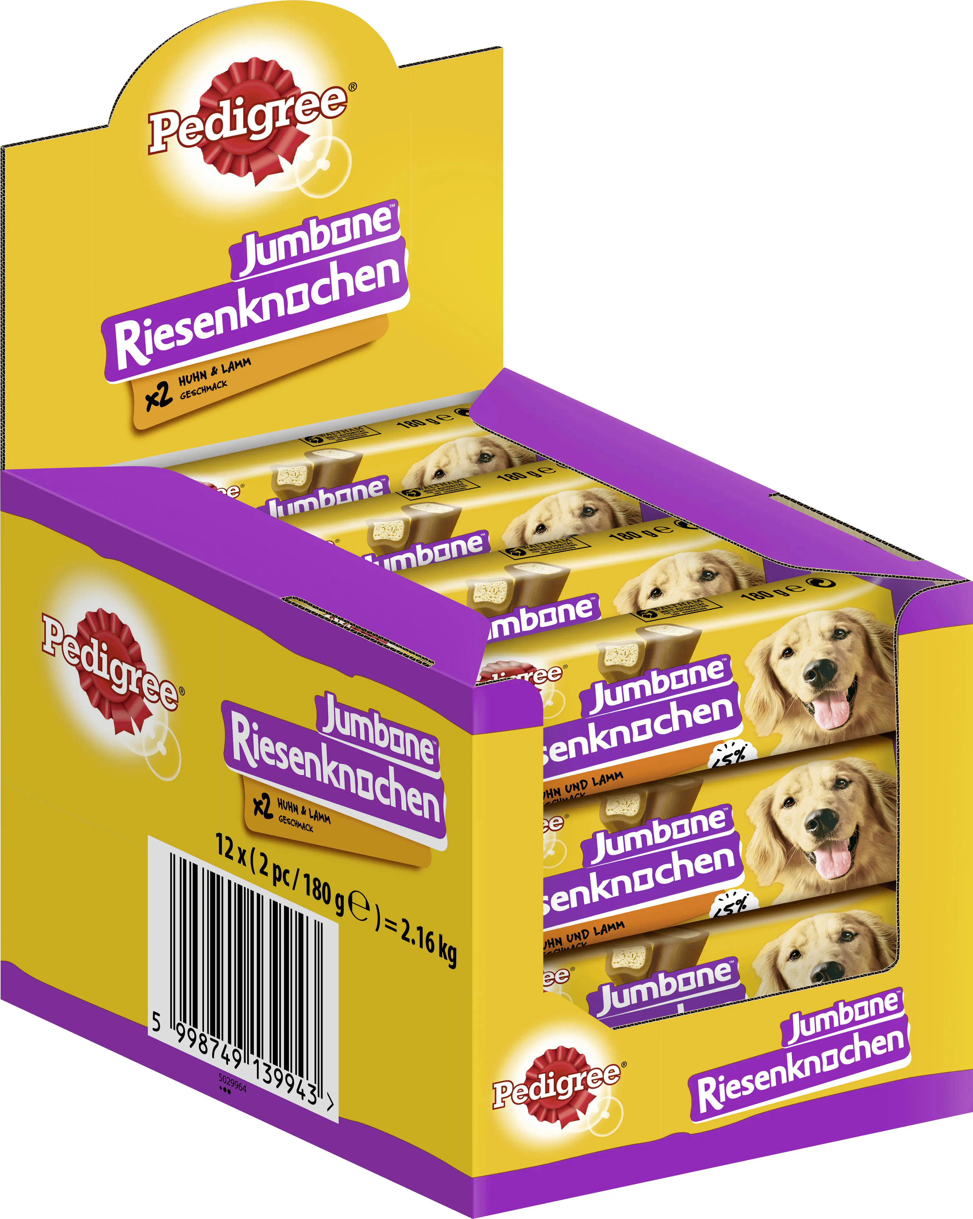 Pedigree Hundesnack Jumbone Riesenknochen mit Huhn und Lamm