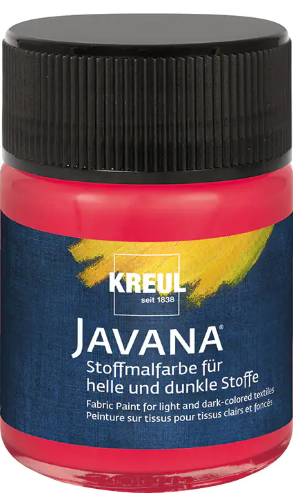Kreul Javana Stoffmalfarbe für helle und dunkle Stoffe cherry 50 ml