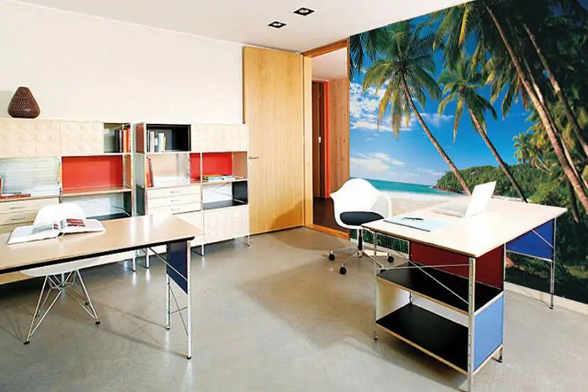 papermoon Vlies- Fototapete Digitaldruck 350 x 260 cm Palmbeach