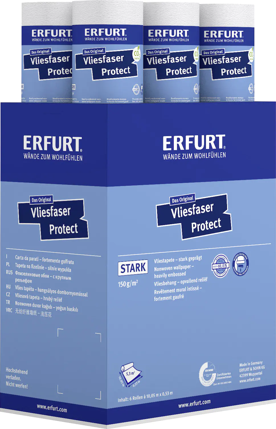 Erfurt Vliestapete Protect 214 weiß 10,05 x 0,53 m Erfurt Vliestapete Protect 214 weiß 10,05 x 0,53 m