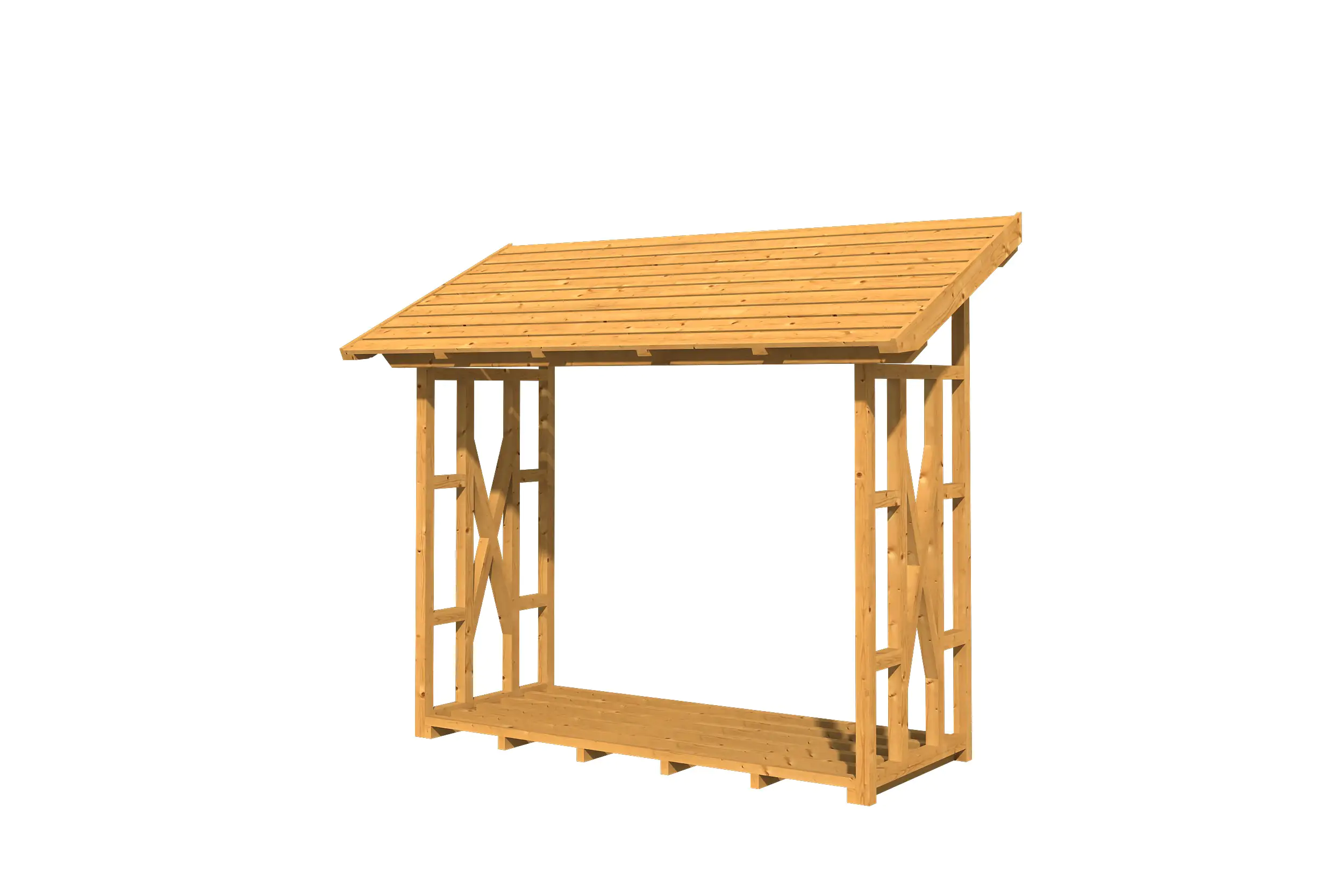 4018211204021 SKAN HOLZ Holzunterstand Paul 2 290 x 126 cm , natur