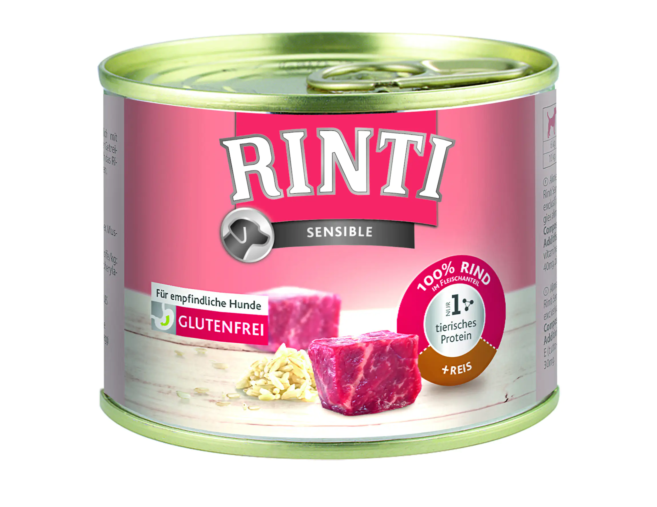Rinti Sensible Hundenassfutter Adult 185 g Rind & Reis Rinti Sensible Hundenassfutter Adult 185 g Rind & Reis
