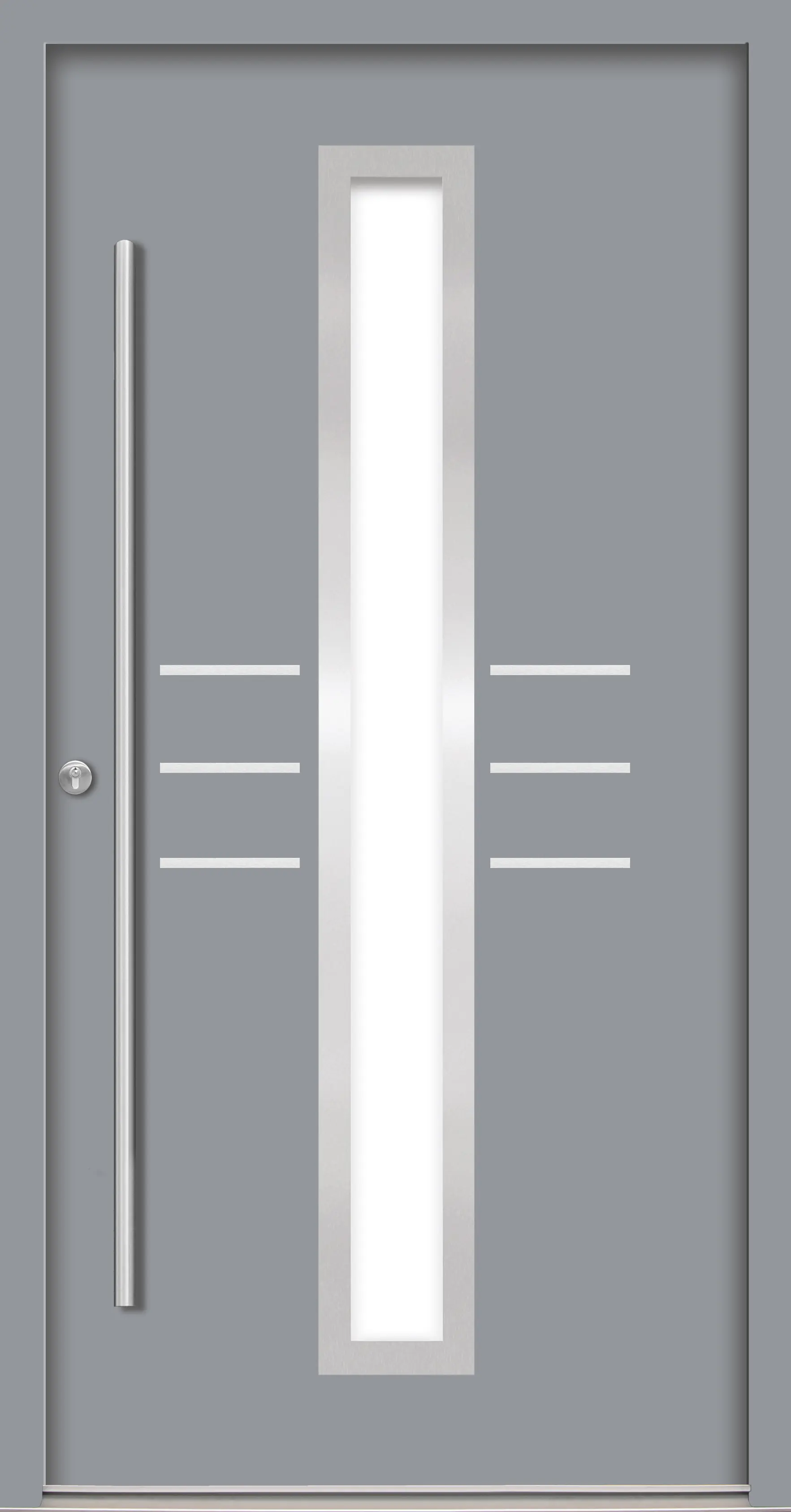 Splendoor Haustür Passivedoor Premium B07 Grau DIN Links 100 x 210 cm