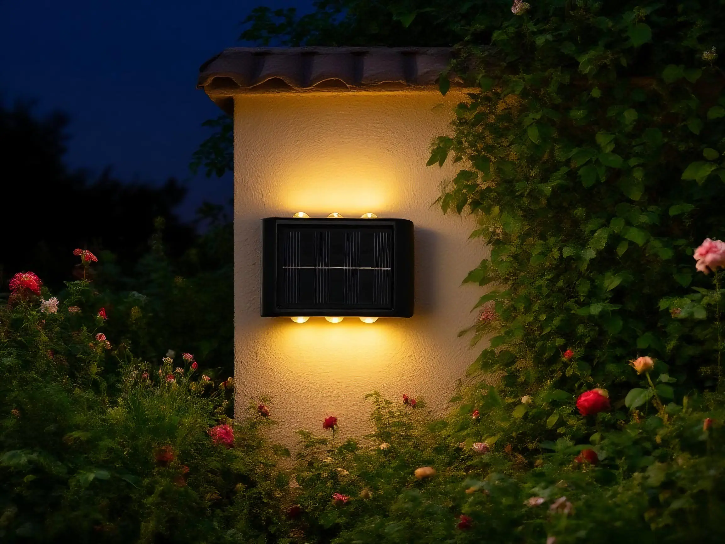 Dapo LED Solar Wandleuchte Kanu 8,9 cm warmweiß