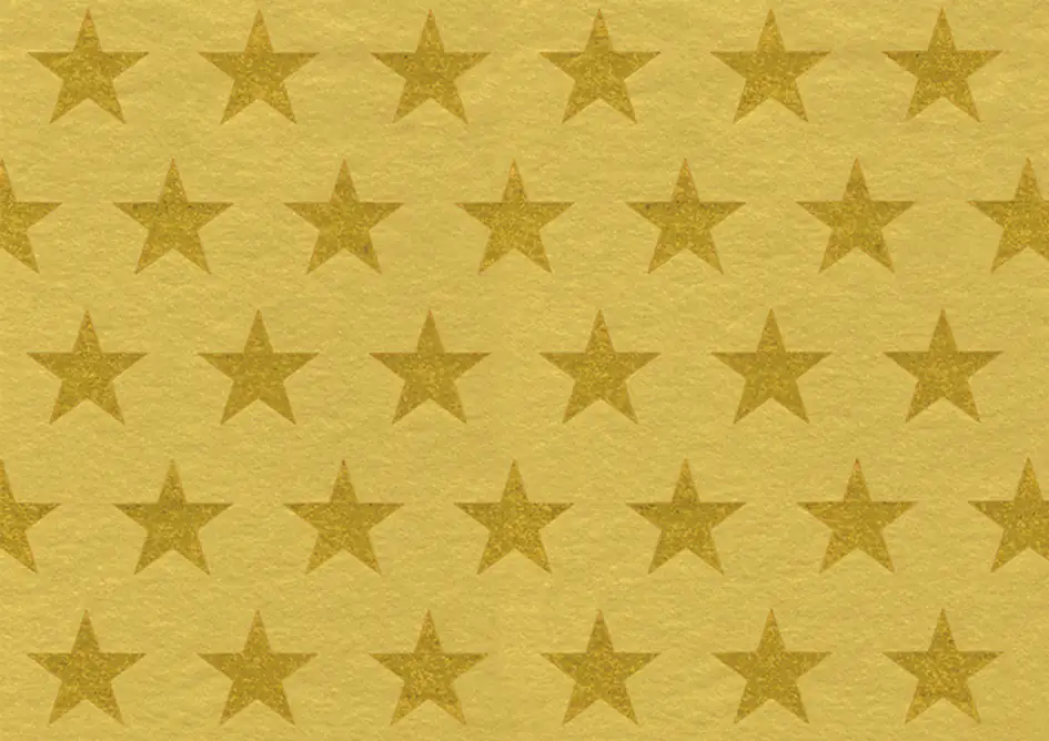 Braun & Company Geschenkpapier Stars gold Alu 1,5 x 70 cm