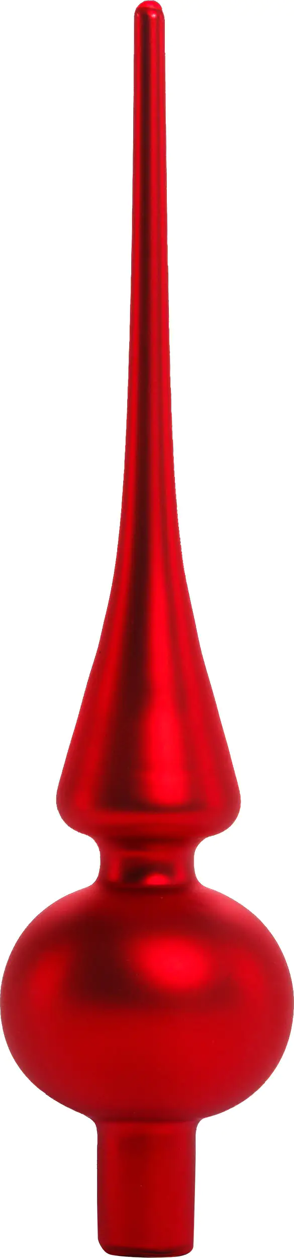 TrendLine Christbaumspitze aus Glas 26 cm rot mattiert