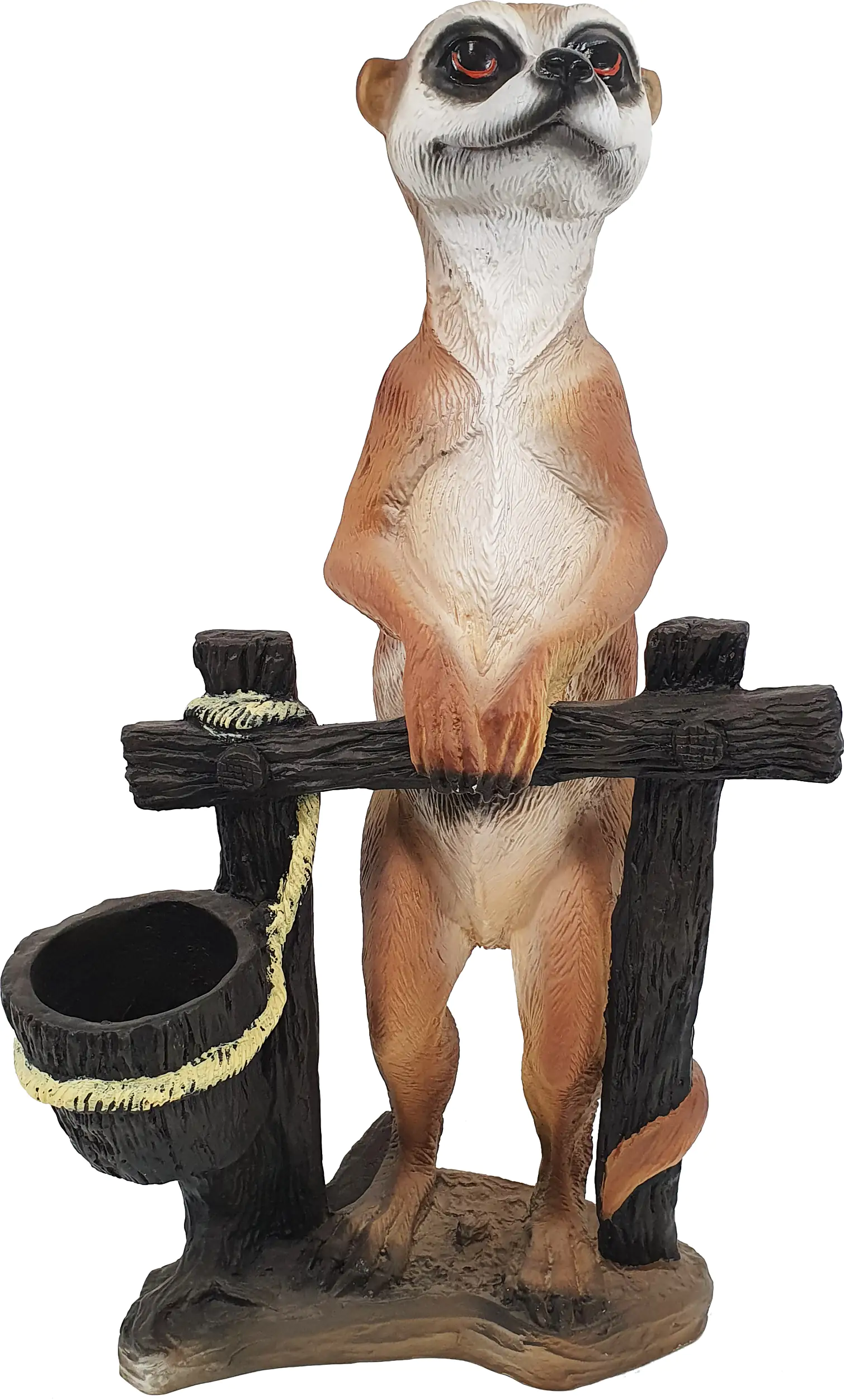 4250486115934 Dekofigur Erdmännchen am Zaun 60 x 35 x 19 cm