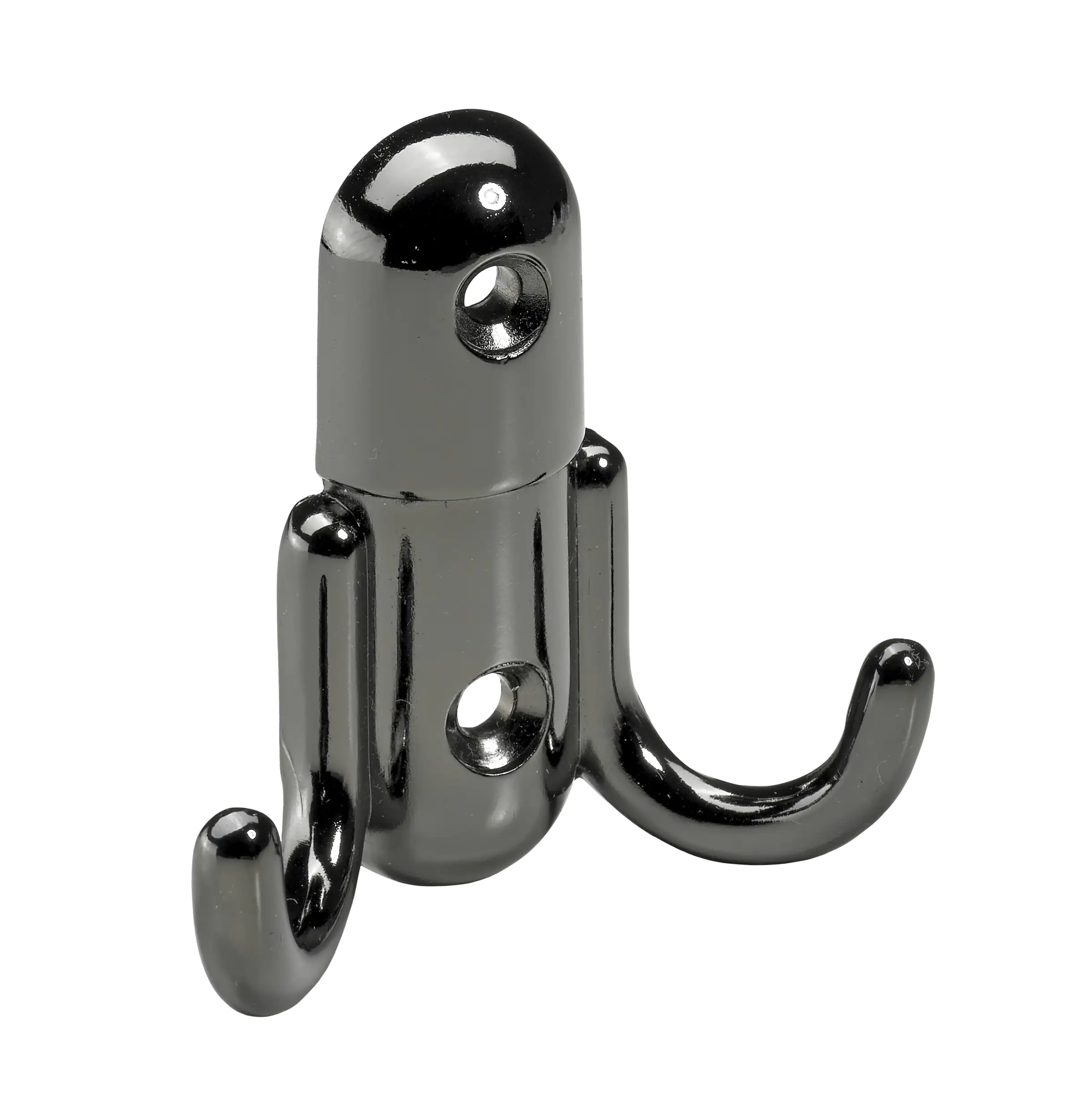 Hettich Mantelhaken 6 x 5,5 x 2,2 cm verchromt schwarz - 1 Stück