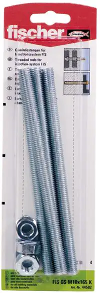 Fischer Gewindeanker FIS M10 x 165 mm - 4 Stück Fischer Gewindeanker FIS M10 x 165 mm - 4 Stück