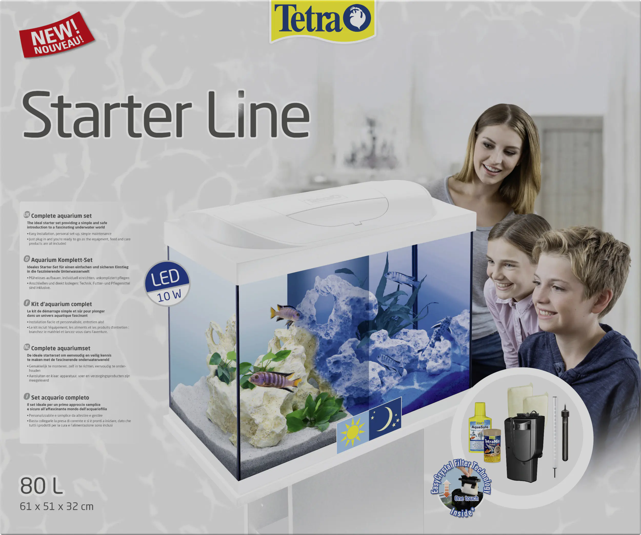 Tetra Aquarium Starter Line LED 80 L weiß Tetra Aquarium Starter Line LED 80 L weiß