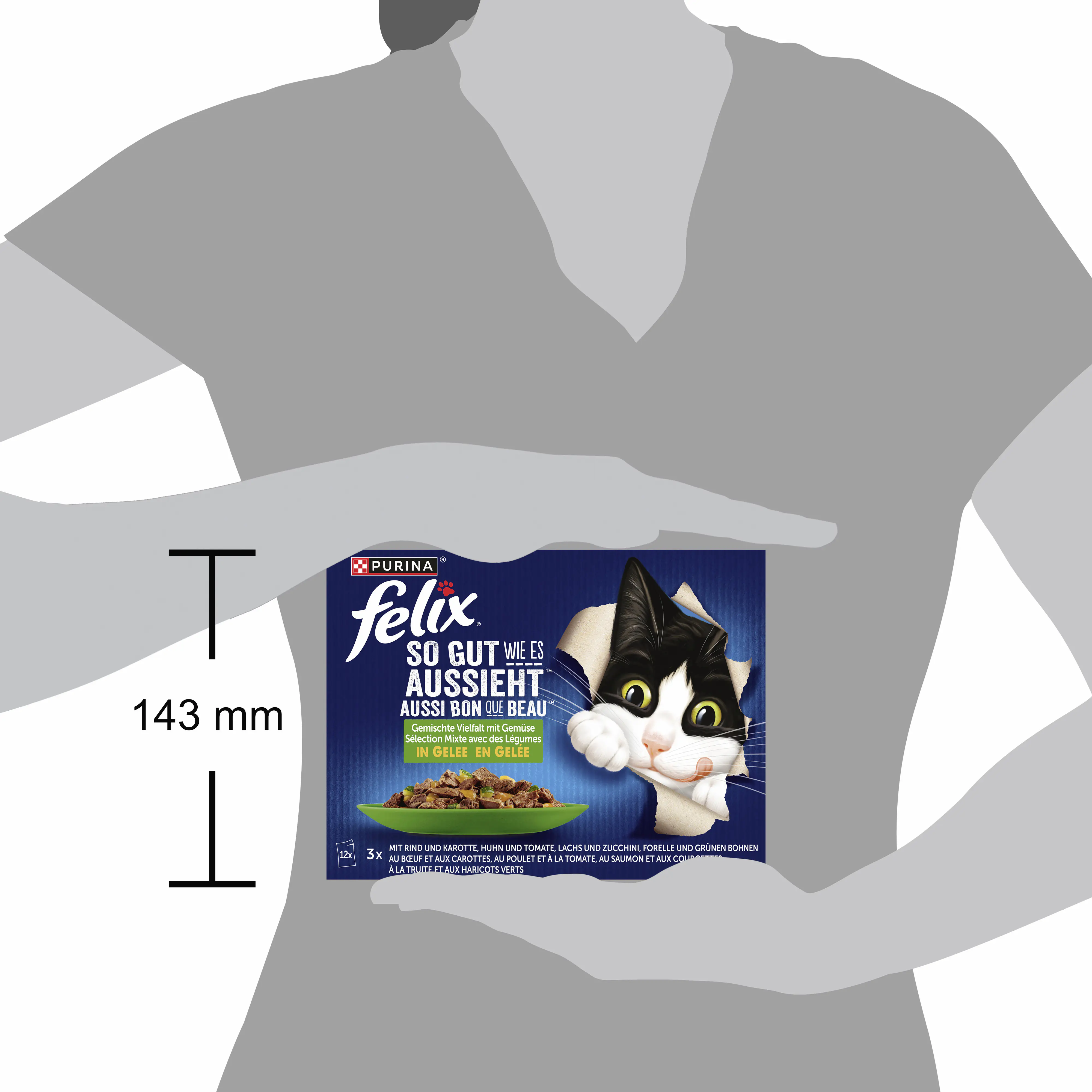 Felix Gemischte Vielfalt mit Gemüse Katzenfutter 12 x 85g Felix Gemischte Vielfalt mit Gemüse Katzenfutter 12 x 85g