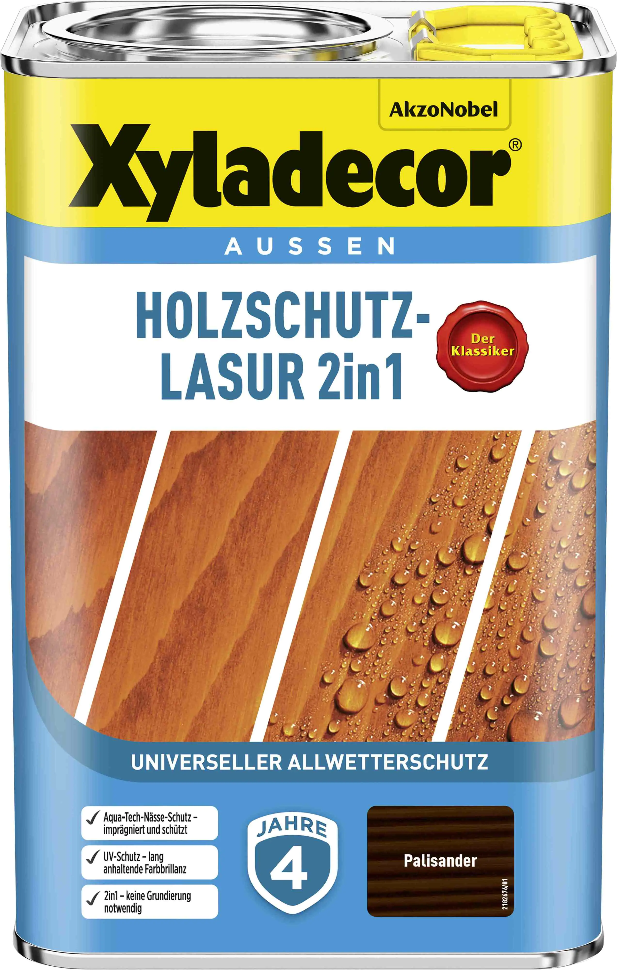 Xyladecor Holzschutz-Lasur 4 L palisander 2in1 Xyladecor Holzschutz-Lasur 4 L palisander 2in1