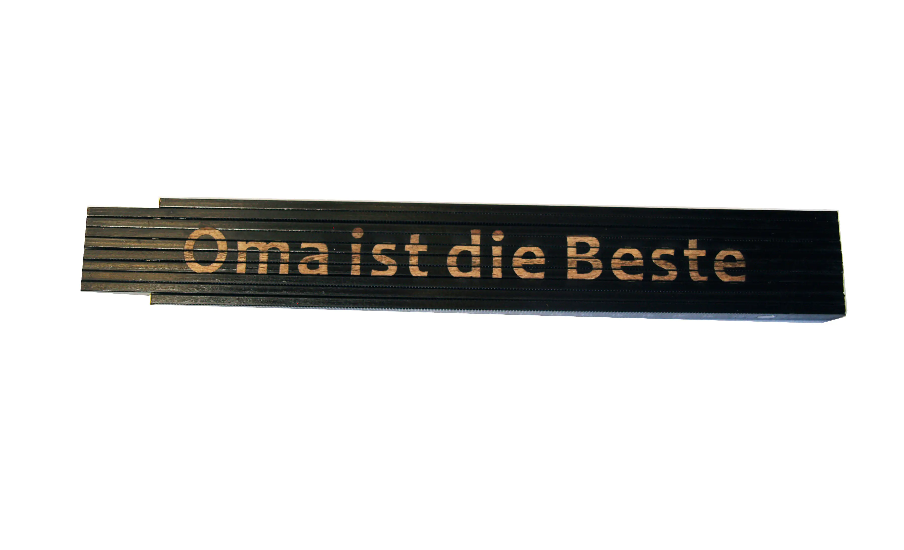 Zollstock Oma ist die Beste 2 m schwarz