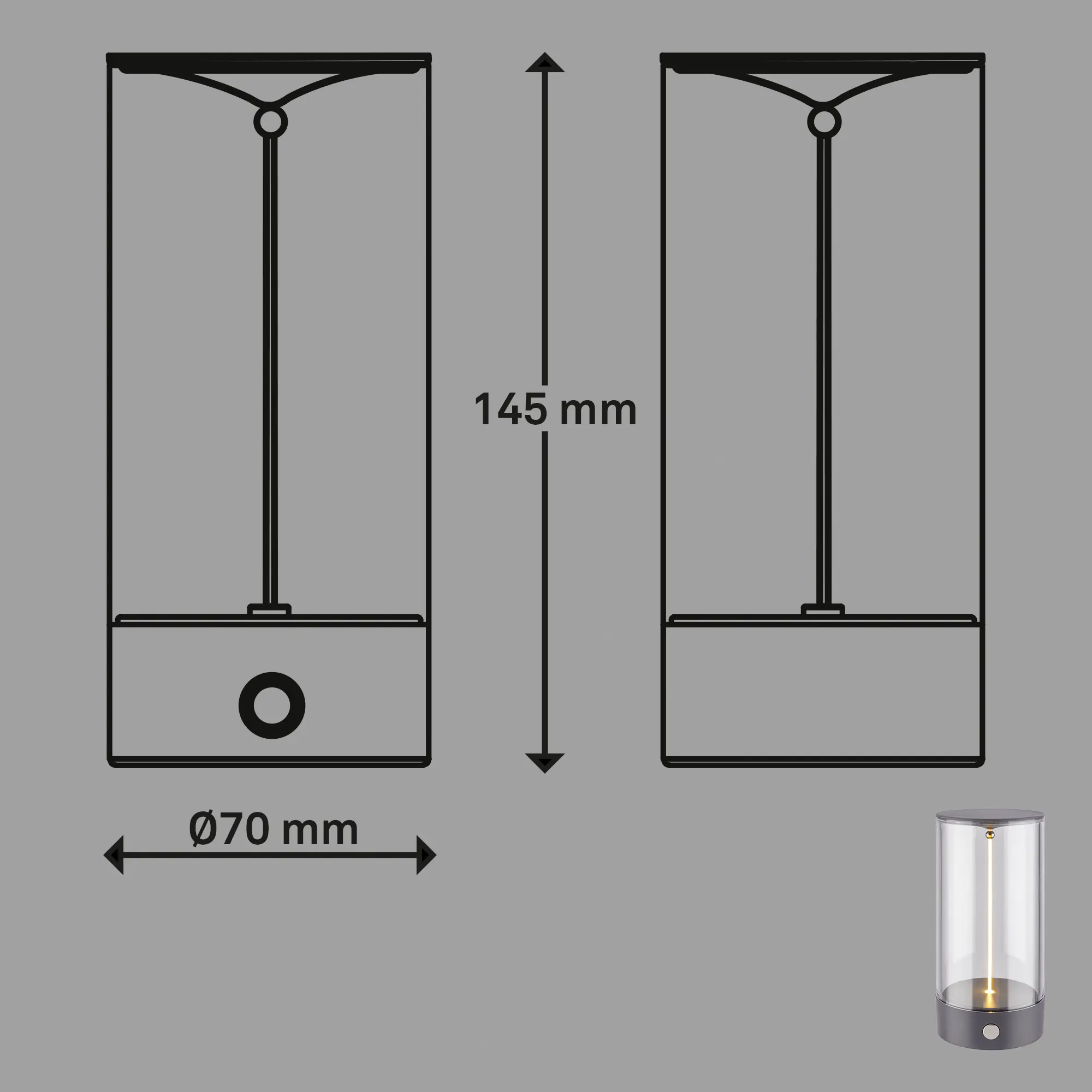 Briloner LED Akku-Tischleuchte Wiggle anthrazit 15 cm warmweiß dimmbar Briloner LED Akku-Tischleuchte Wiggle anthrazit 15 cm warmweiß dimmbar