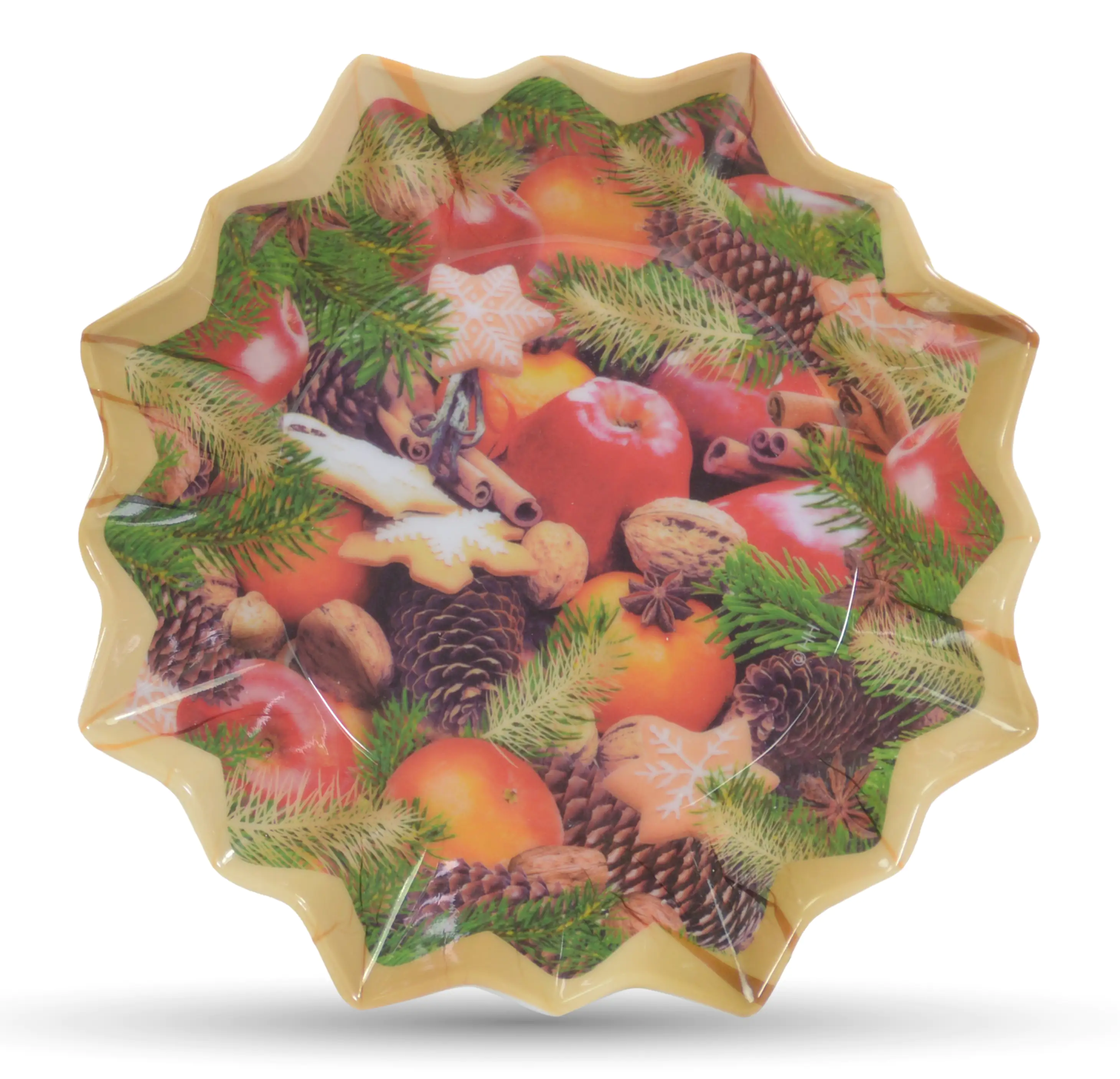 Riffelmacher Teller Stern, Apfel, Zapfen, Kekse Ø 17 cm Riffelmacher Teller Stern, Apfel, Zapfen, Kekse Ø 17 cm