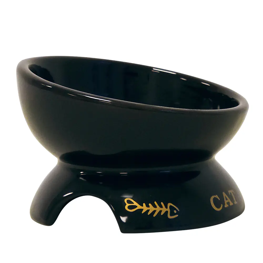 Nobby Keramiknapf Golden Cat mit Erhöhung schwarz 250 ml