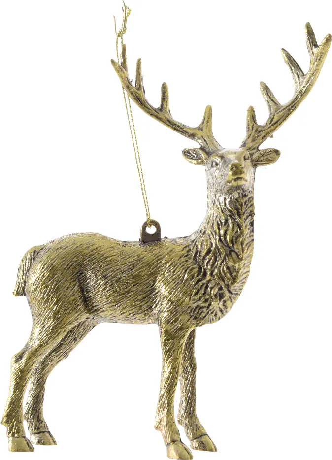 Kaemingk Weihnachtsanhänger Hirsch goldfarben Kaemingk Weihnachtsanhänger Hirsch goldfarben