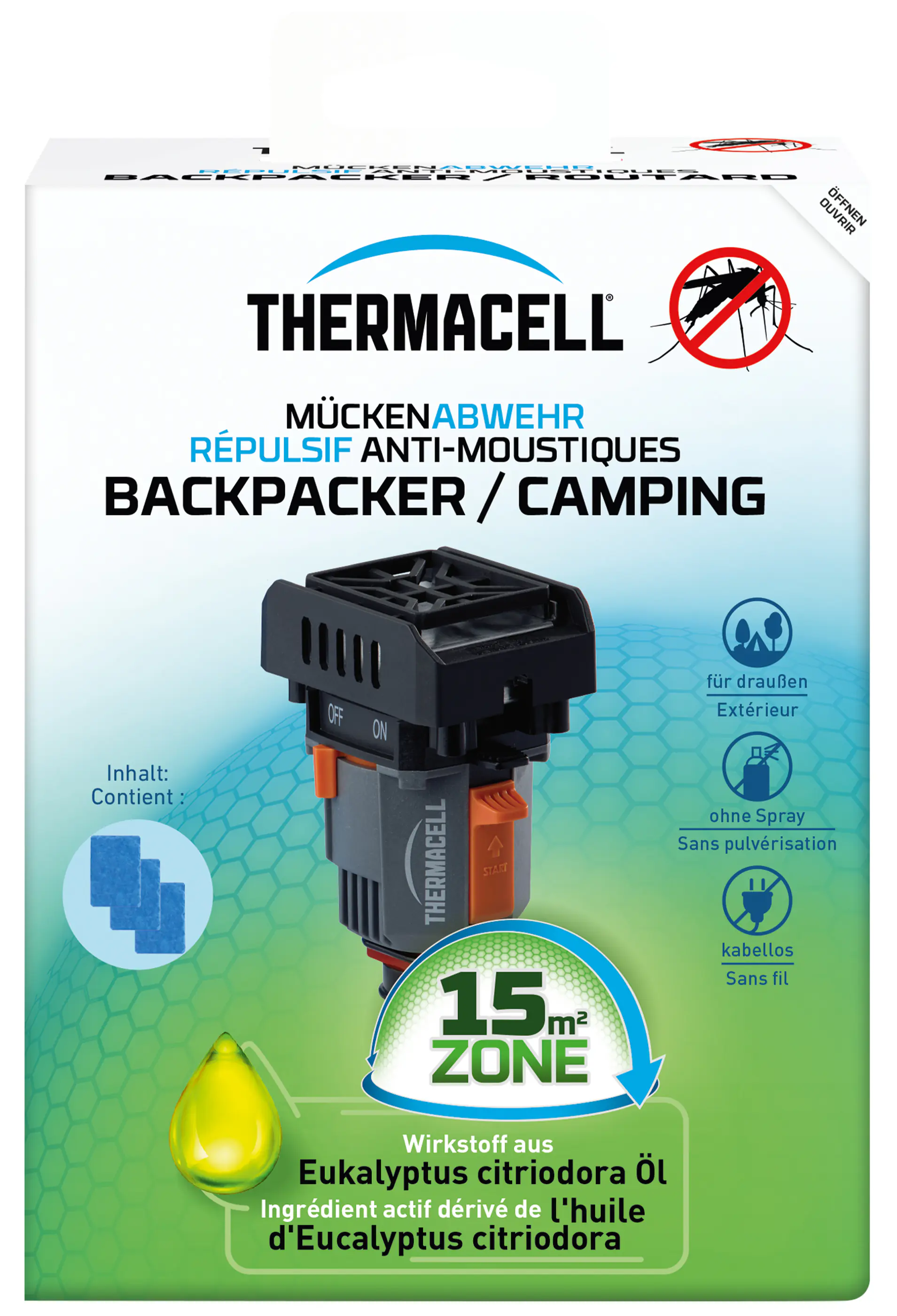 Thermacell Mückenabwehr Backpacker 1 Stück inkl Wirkstoff