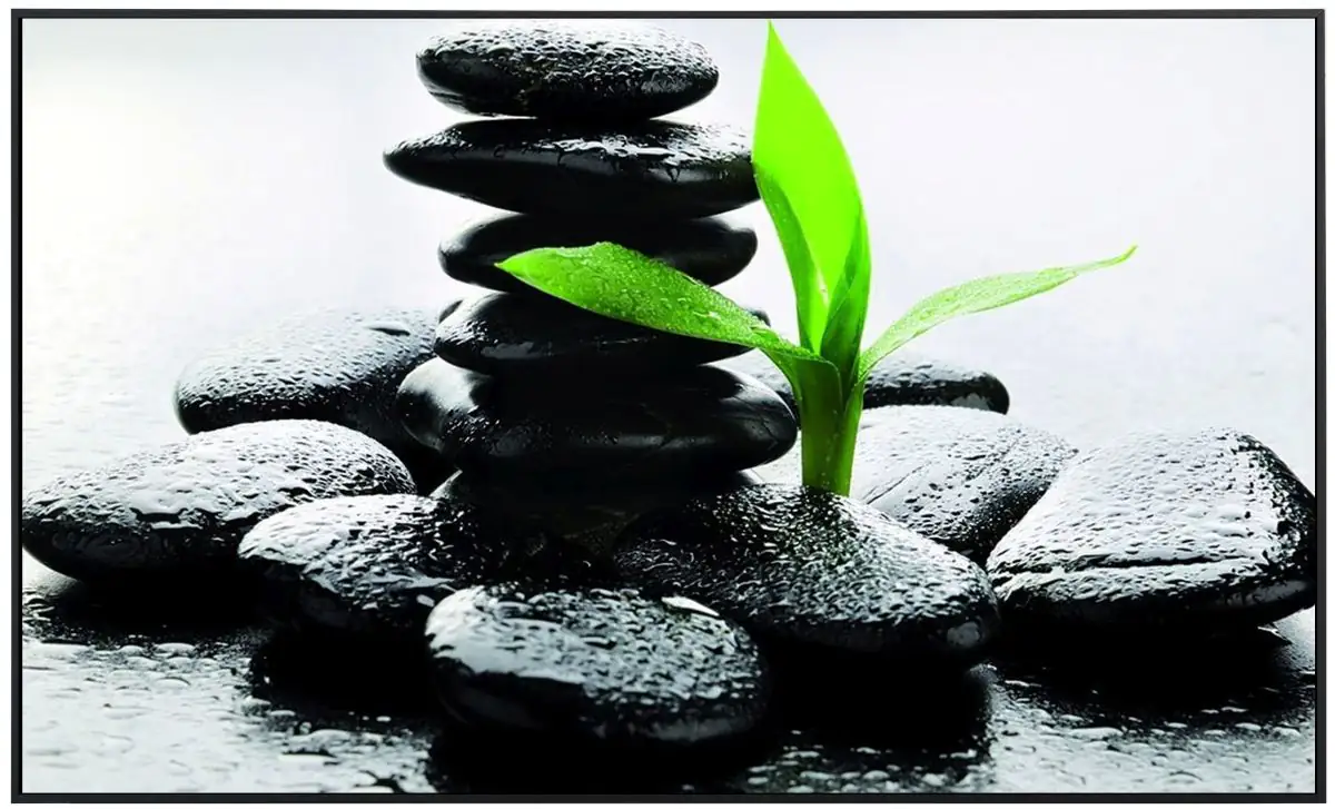 papermoon Infrarotheizkörper EcoHeat 75x120 cm 900 Watt, Zen Basalt Steine