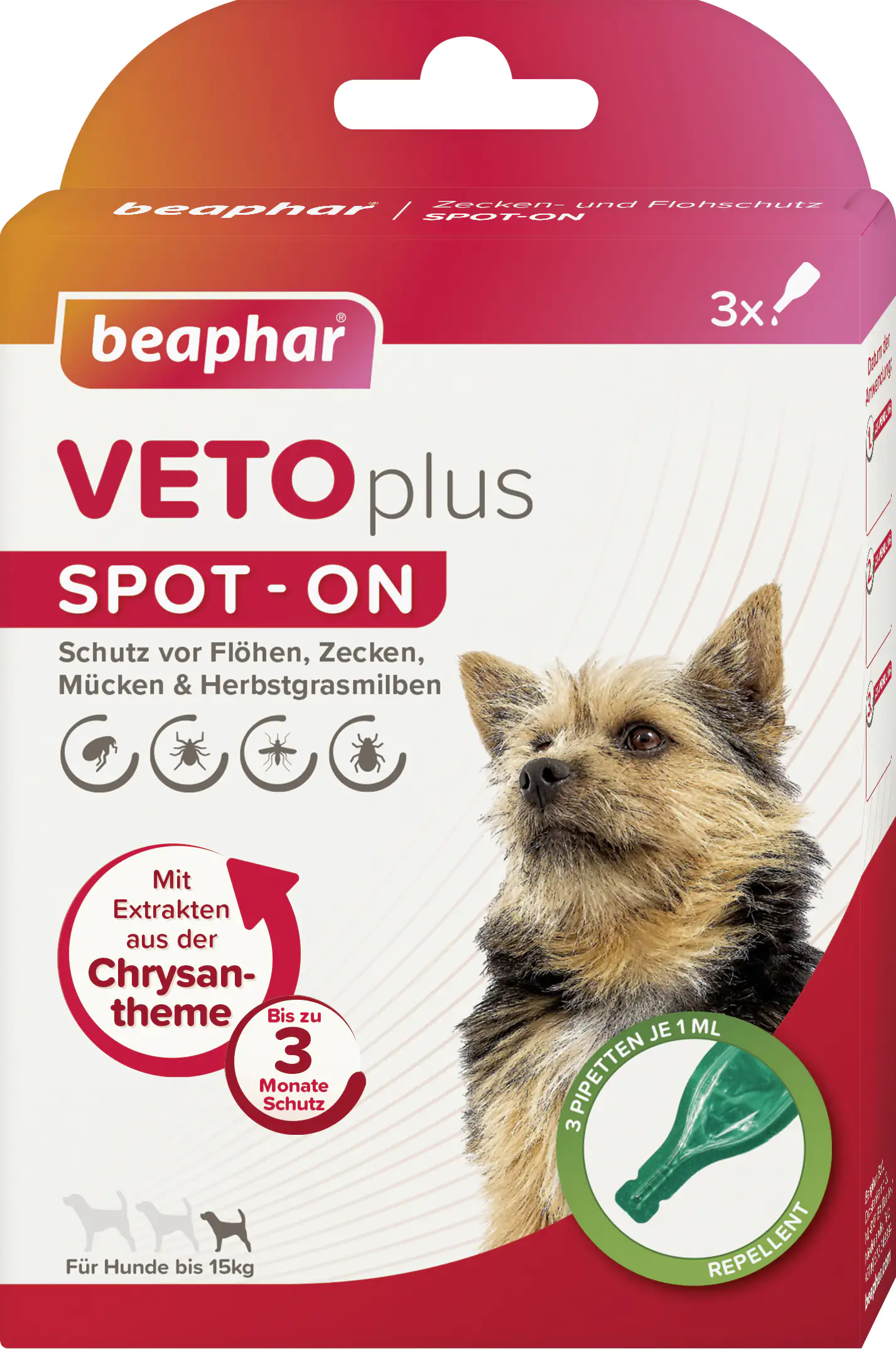 Beaphar Veto plus Spot-On für Hunde bis 15 kg 3x1 ml Beaphar Veto plus Spot-On für Hunde bis 15 kg 3x1 ml