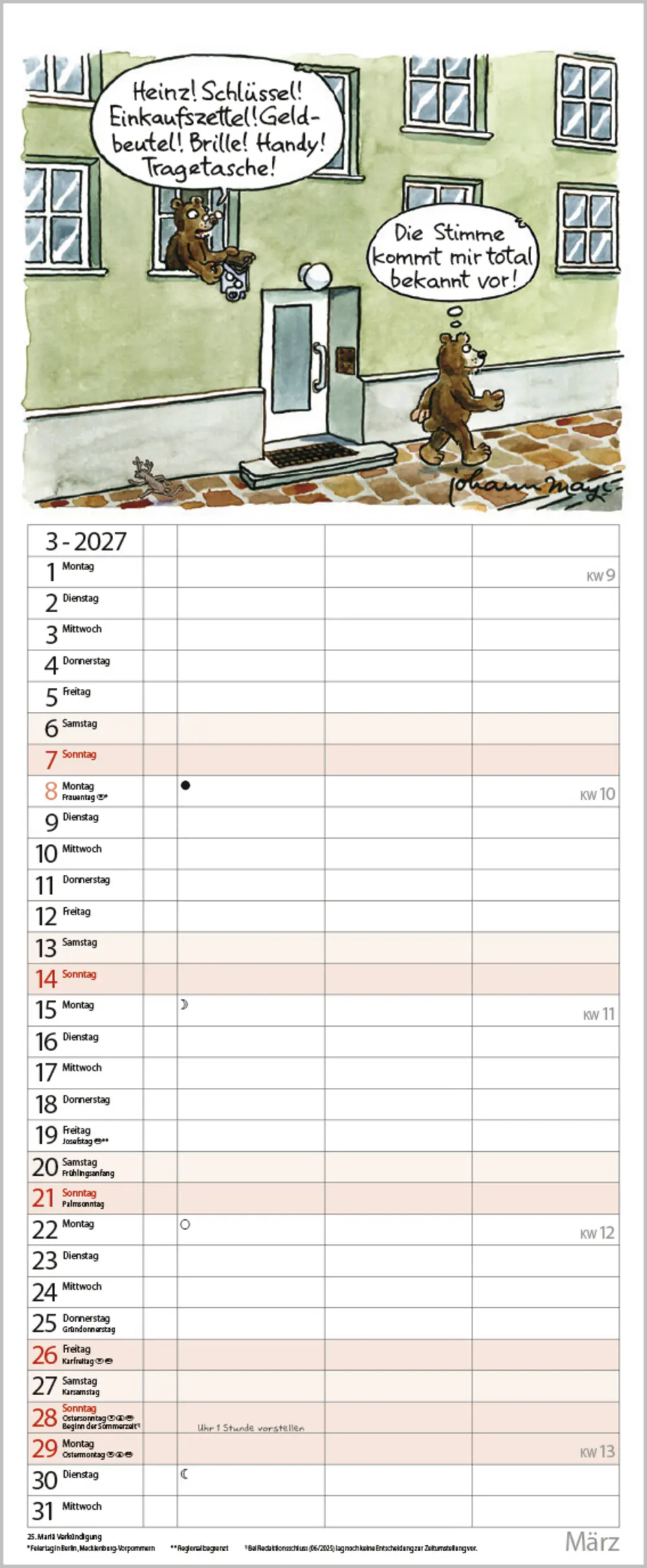 Korsch Kalender Planer (Un-)Ruhestand 2027