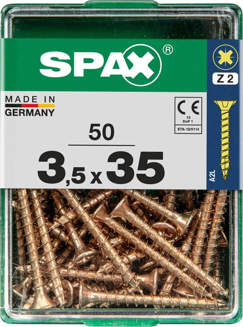 Spax Universalschrauben 3.5 x 35 mm PZ 2 - 50 Stk.