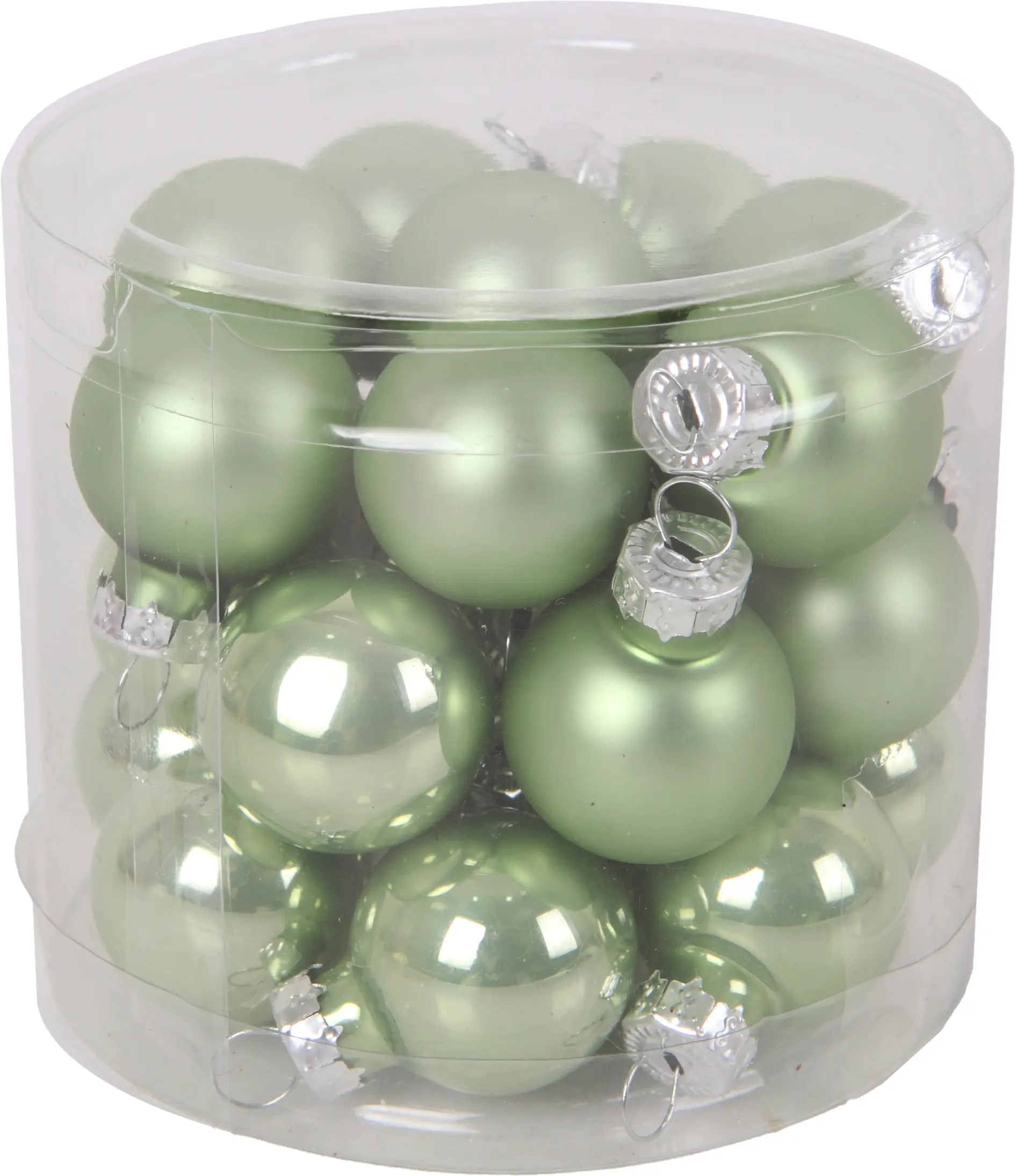 TrendLine Weihnachtskugeln aus Glas Ø 2,5 cm light green 24 Stück