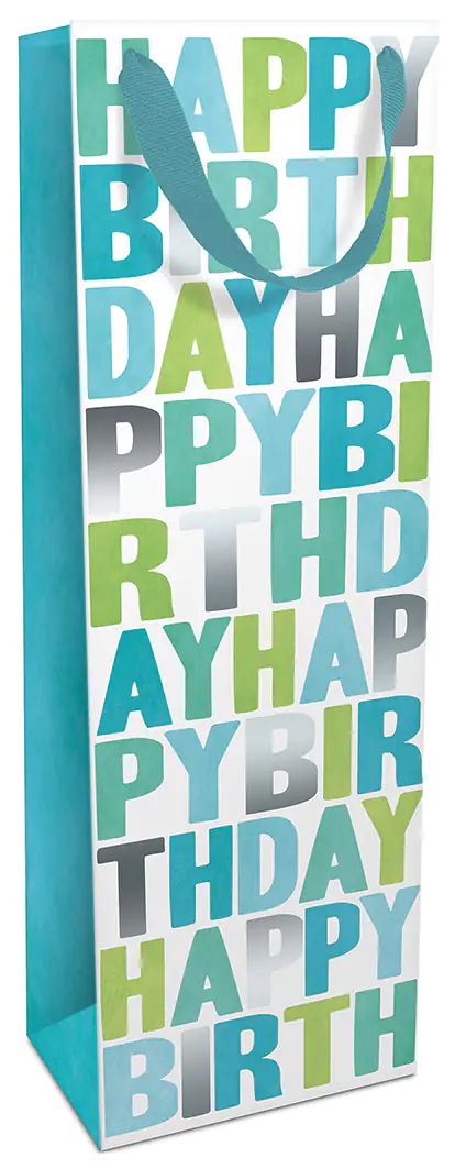 Braun & Company Geschenktasche Birthday aqua 12 x 36 x 8 cm