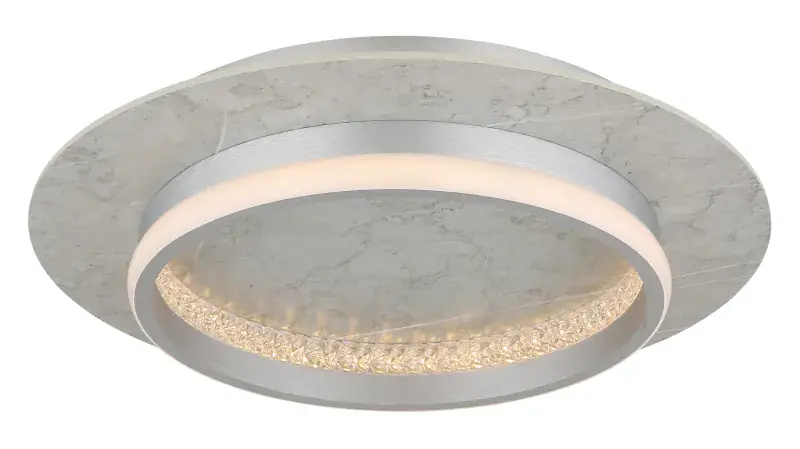 Globo Deckenleuchte Mary 40 x 8 cm (Ø x H) silberfarben matt