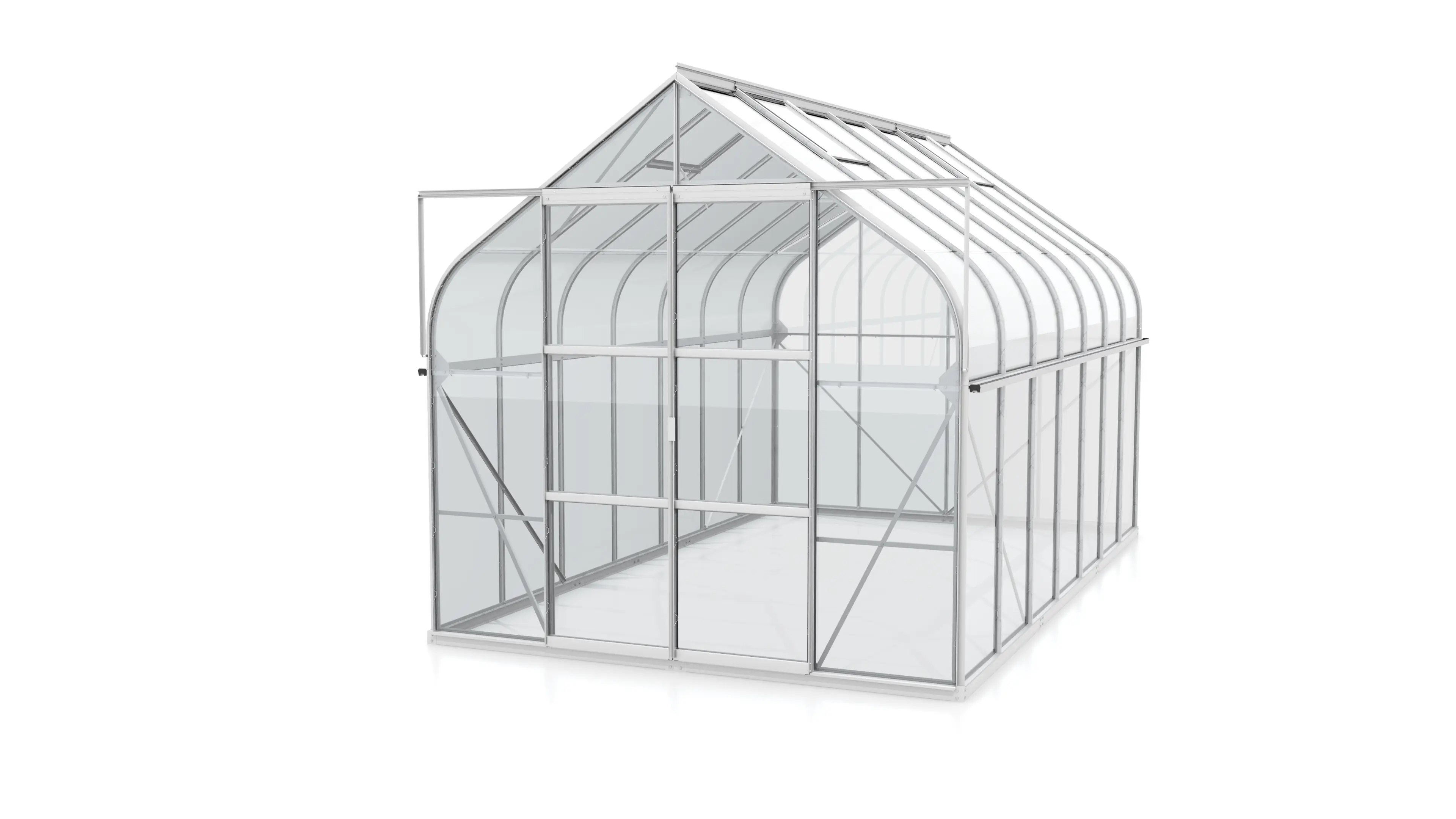 Vitavia Gewächshaus-Set-Set Dione 11500 ESG 3 mm alu 254 x 441 cm