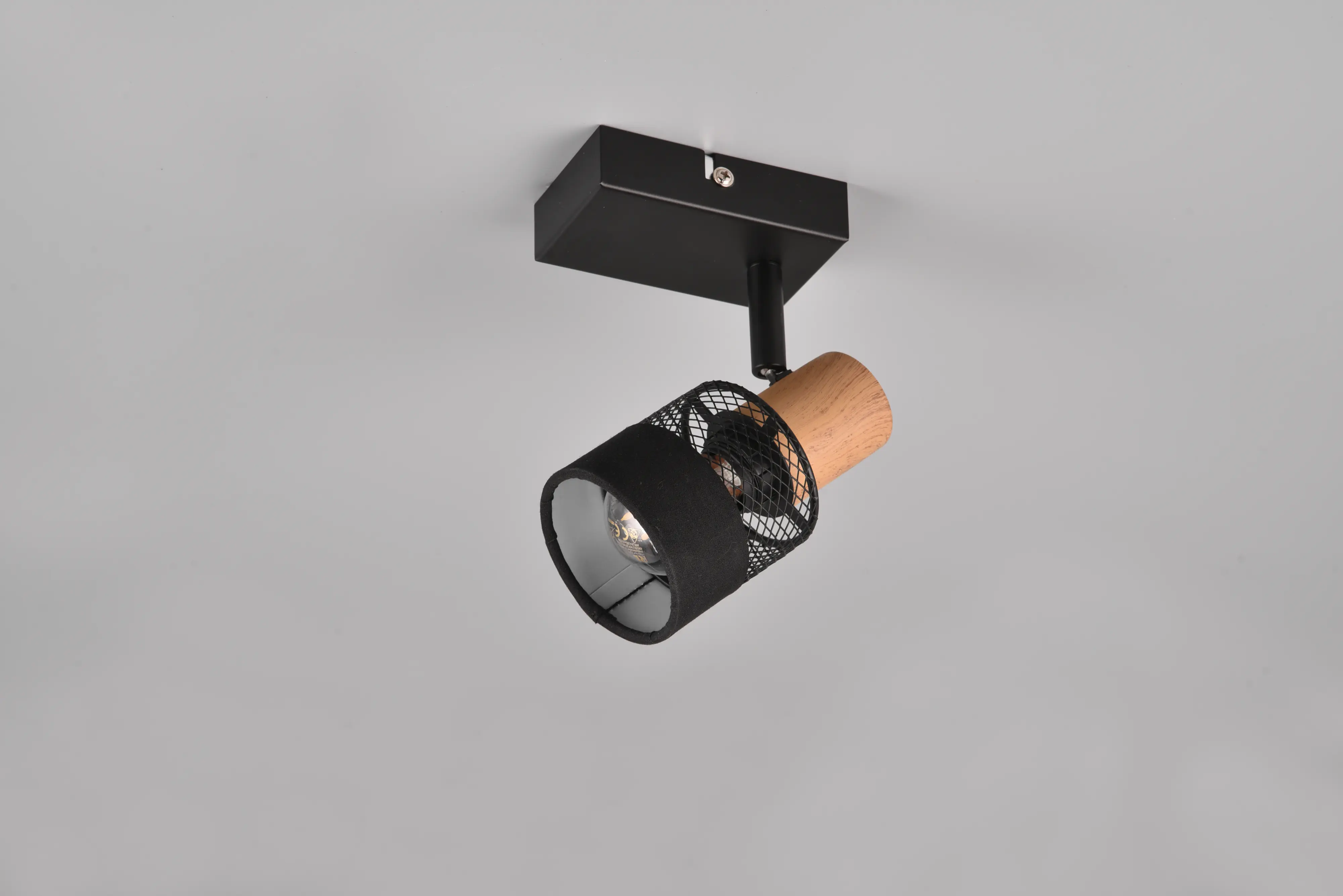 Trio Spot Nandini E14 schwarz, Metall, Holz Trio Spot Nandini E14 schwarz, Metall, Holz