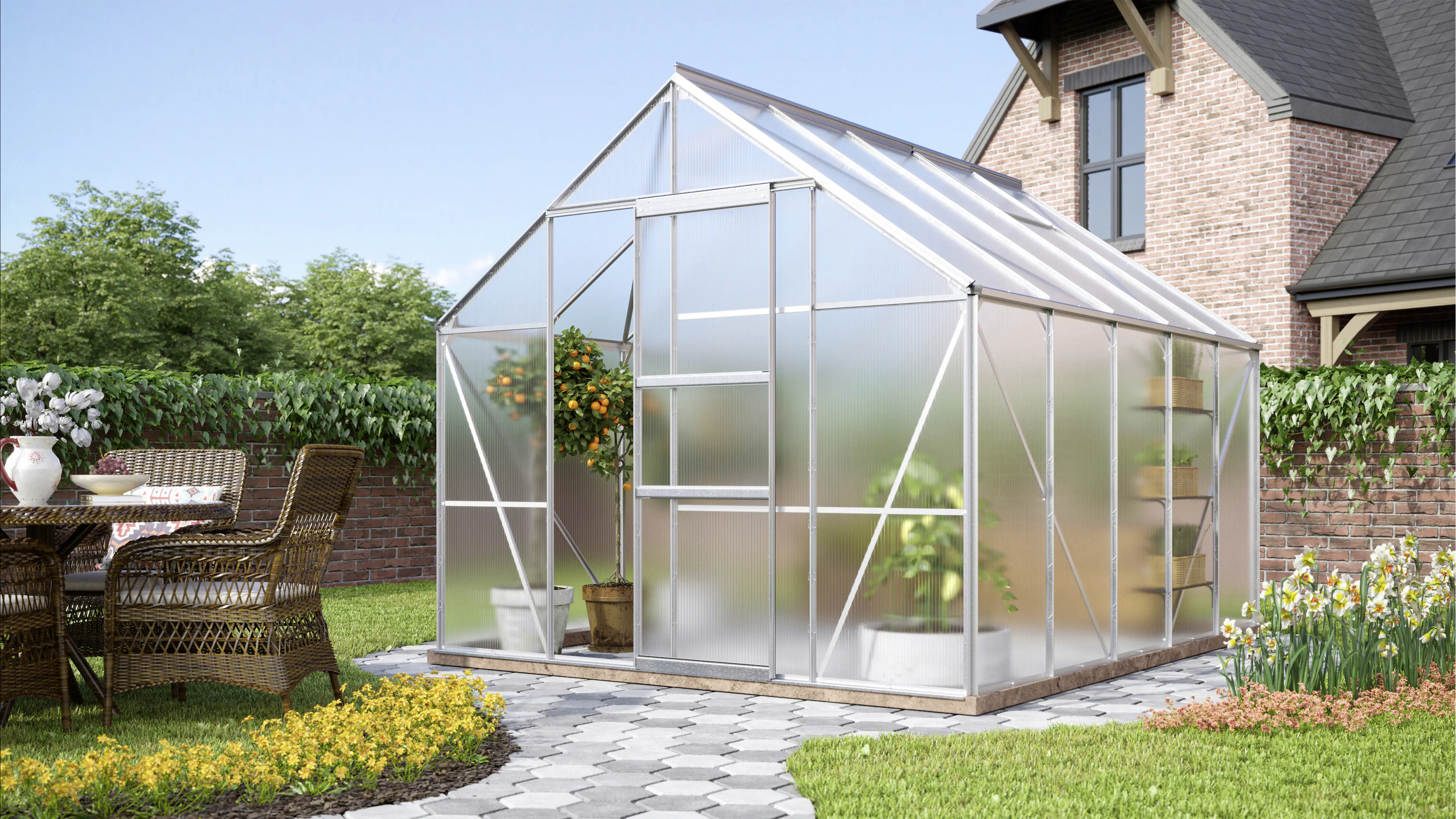 Vitavia Gewächshaus Merkur 8300 254 x 317 cm 4 mm Hohlkammerplatten