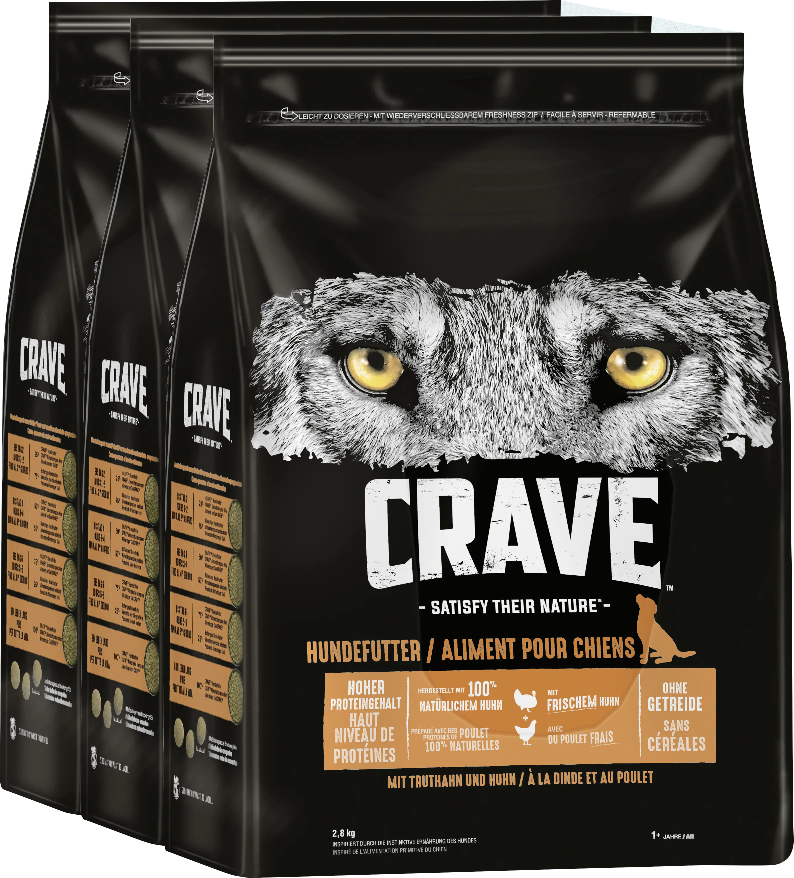Crave Adult mit Truthahn und Huhn Hundefutter 2,8 kg Crave Adult mit Truthahn und Huhn Hundefutter 2,8 kg