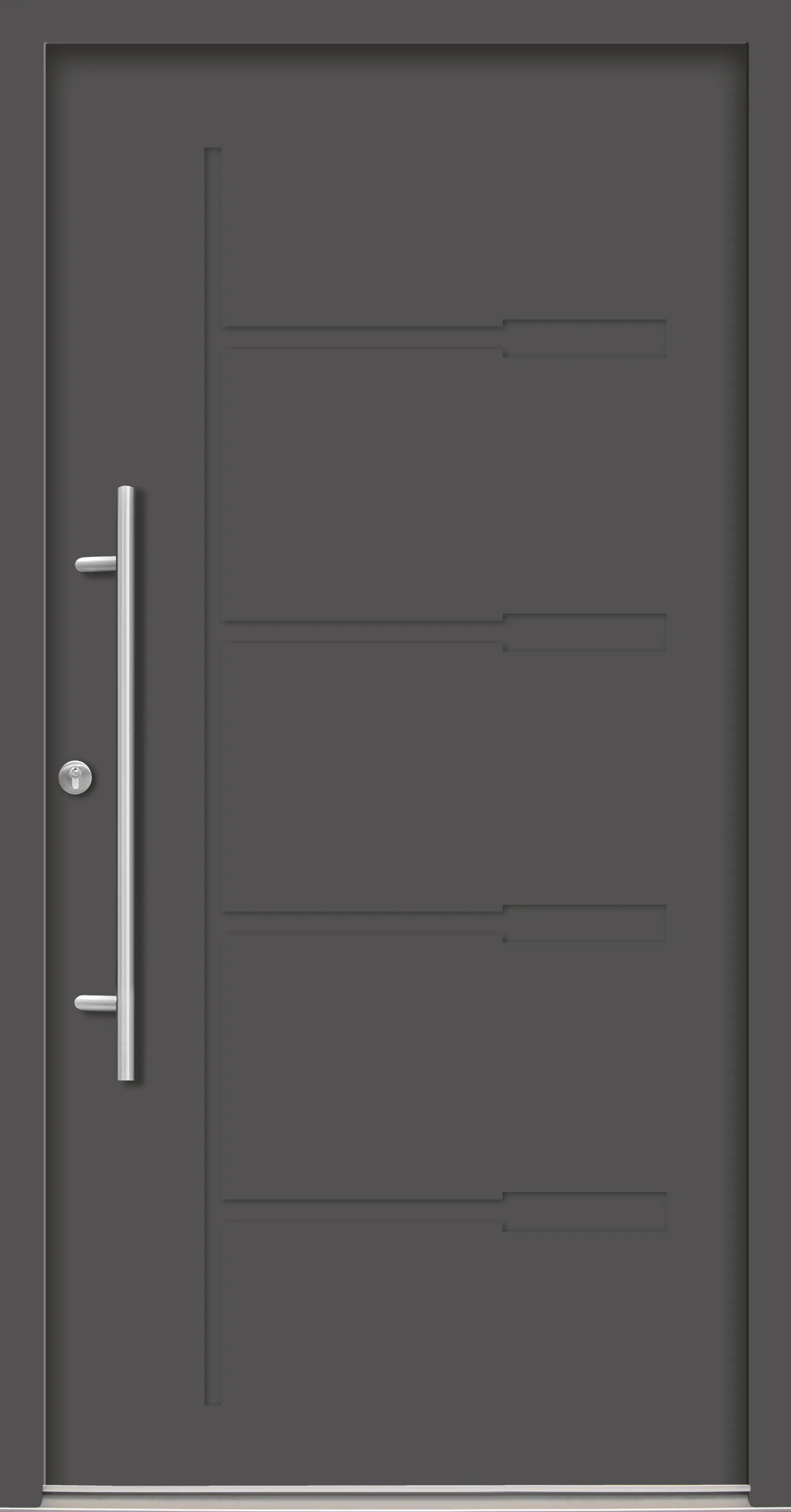 Splendoor Haustür Passivedoor Premium H1 Anthrazit DIN Links 100 x 210 cm