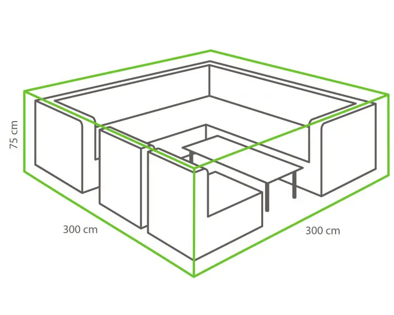 Winza Outdoor Covers Premium Schutzhülle Loungeset Maße 300x300x75 cm Material PP MFY