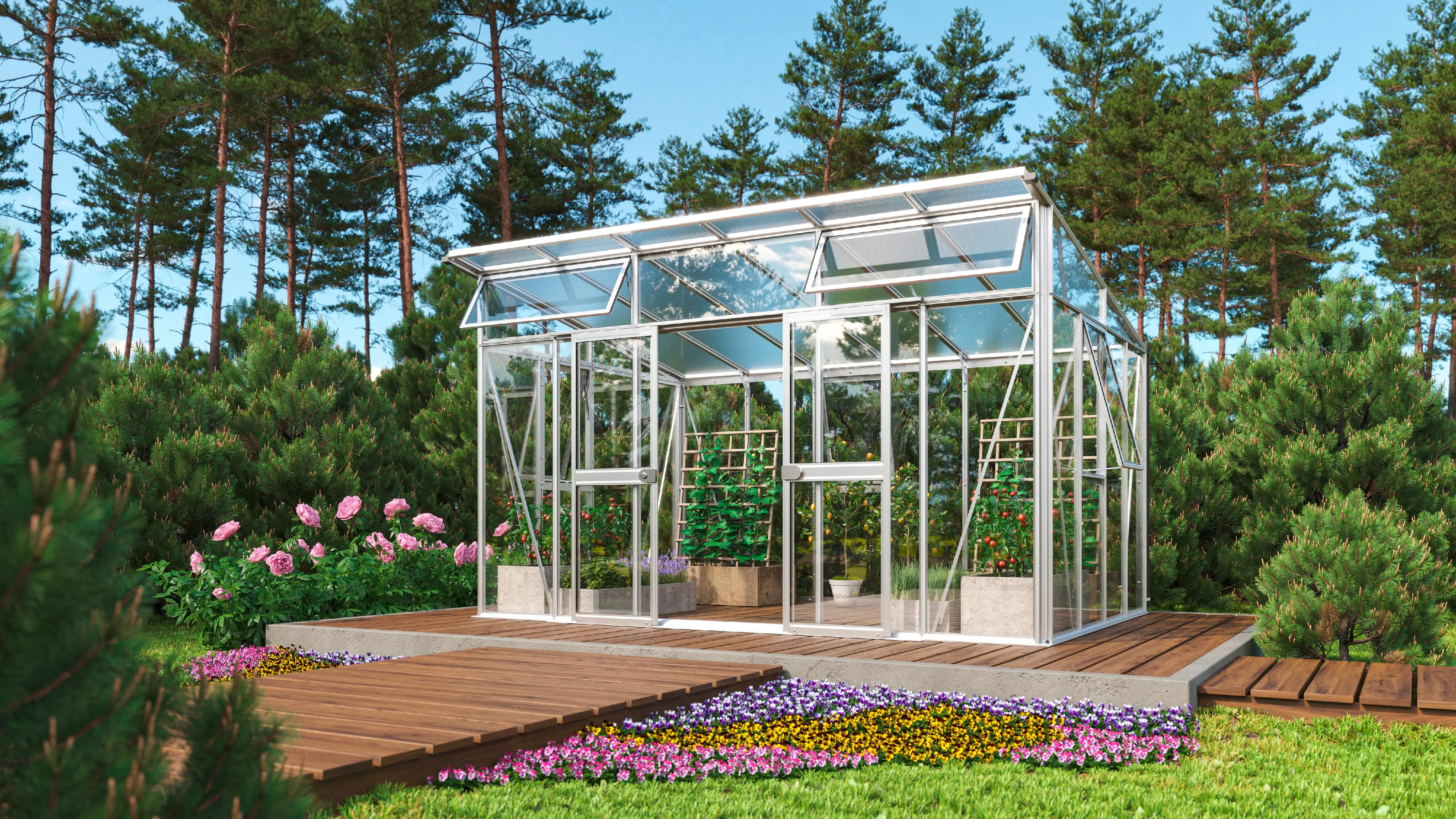 Vitavia Gewächshaus Aura 11500 275 x 396 cm 3 mm Sicherheitsglas 10 mm HKP Vitavia Gewächshaus Aura 11500 275 x 396 cm 3 mm Sicherheitsglas 10 mm HKP