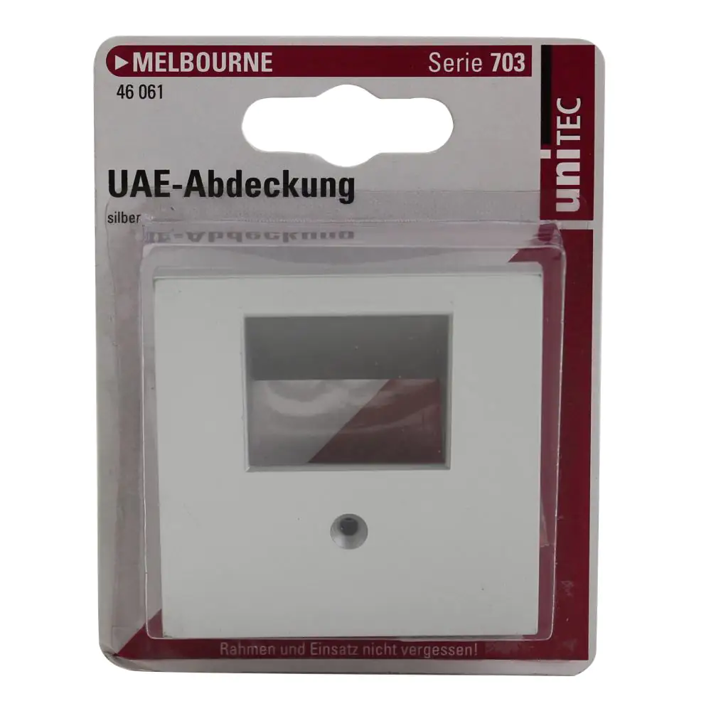 Unitec Abdeckung für UAE-Anschlussdose Melbourne, silber