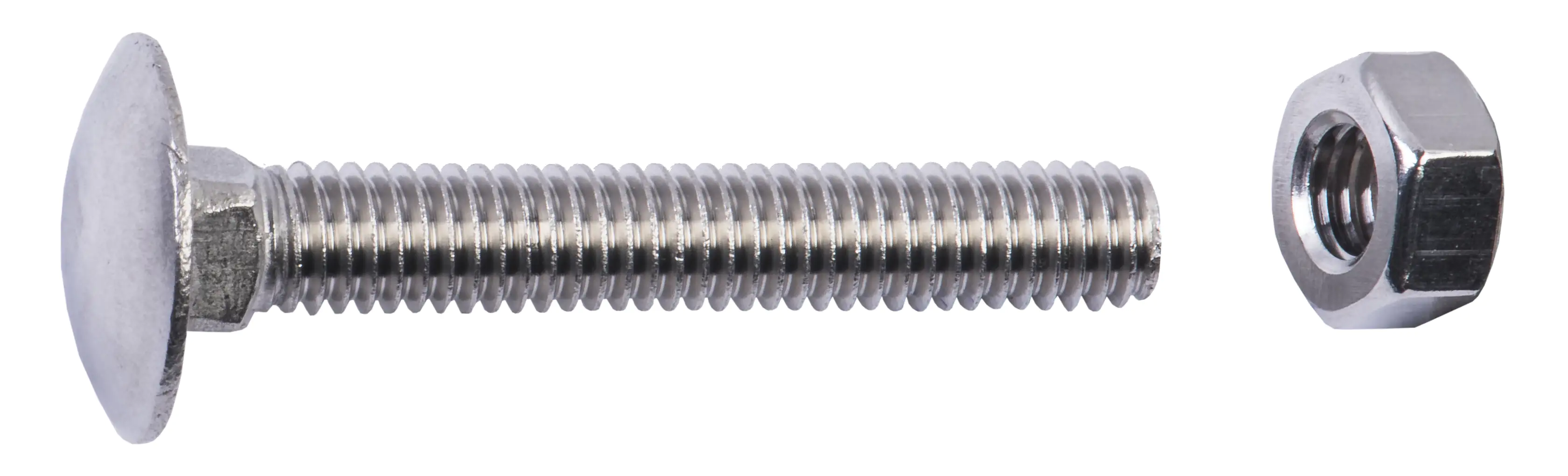 Schlossschrauben M6 x 40 mm, 50 Stück, Edelstahl A2