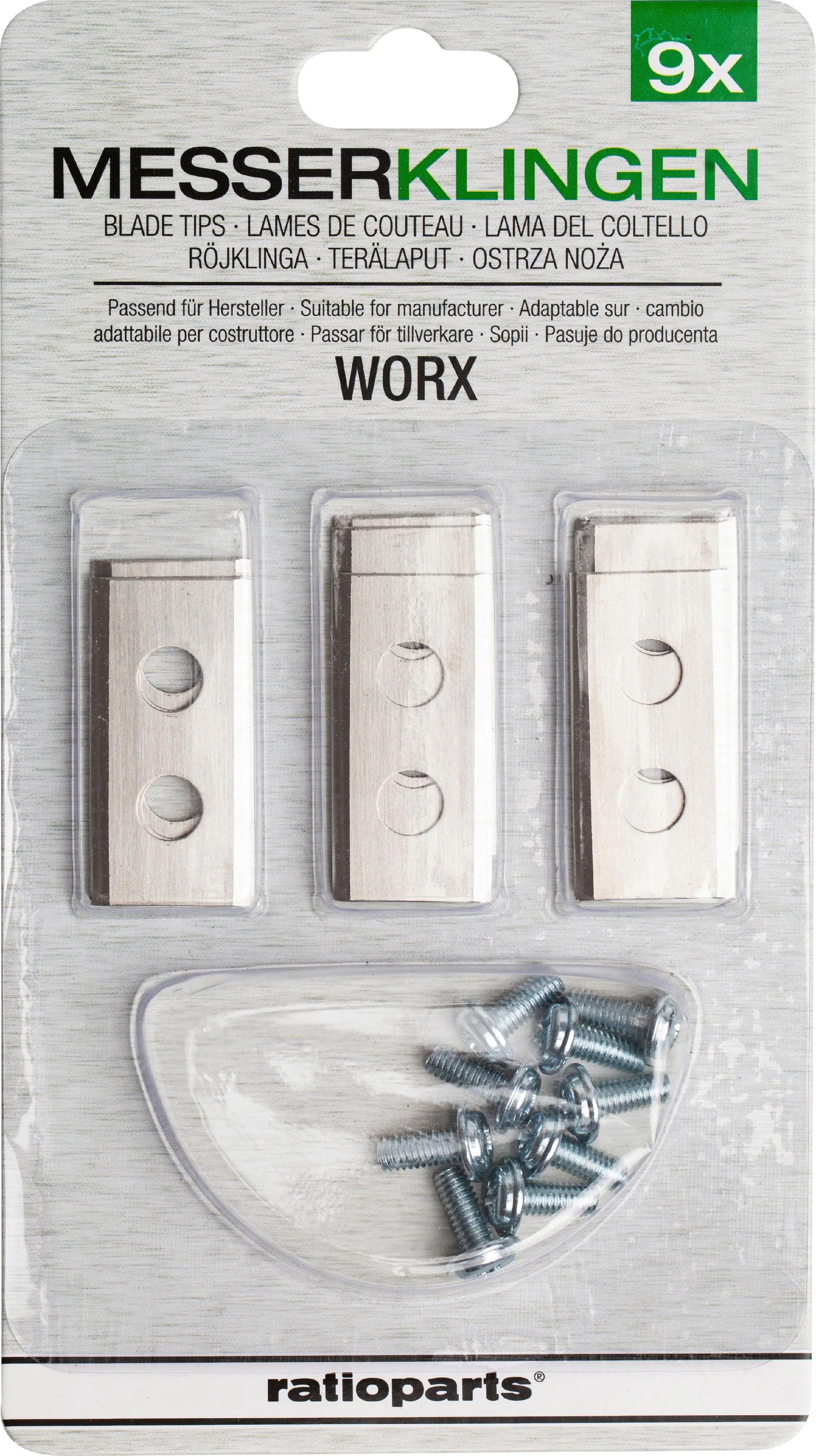 Ratioparts Ersatzmesser und Schraube für Moworx und Worx Mähroboter Ratioparts Ersatzmesser und Schraube für Moworx und Worx Mähroboter