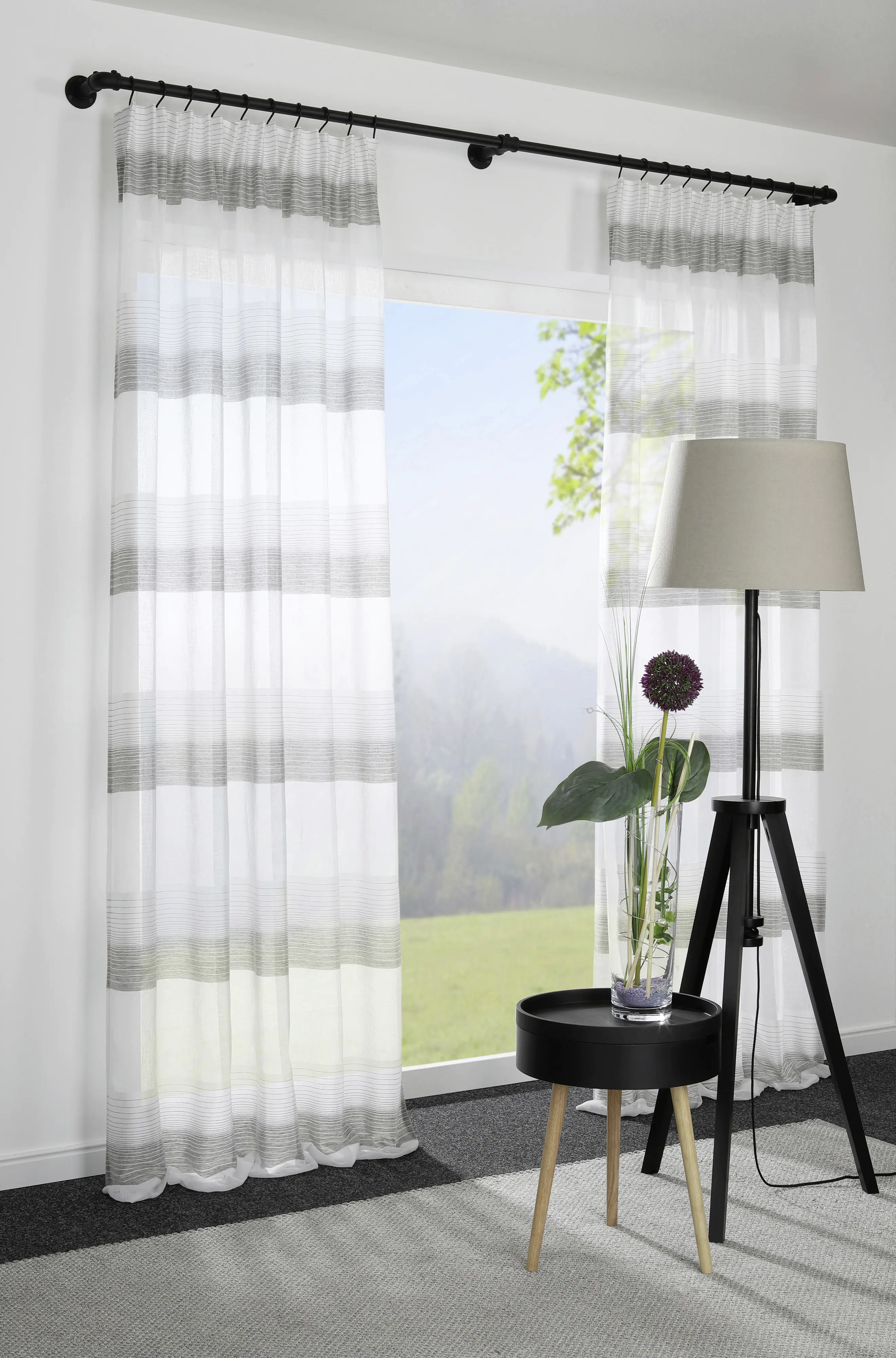 Gardinia Gardinenstange Industrial Home Ø 25 mm schwarz 160 cm Gardinia Gardinenstange Industrial Home Ø 25 mm schwarz 160 cm