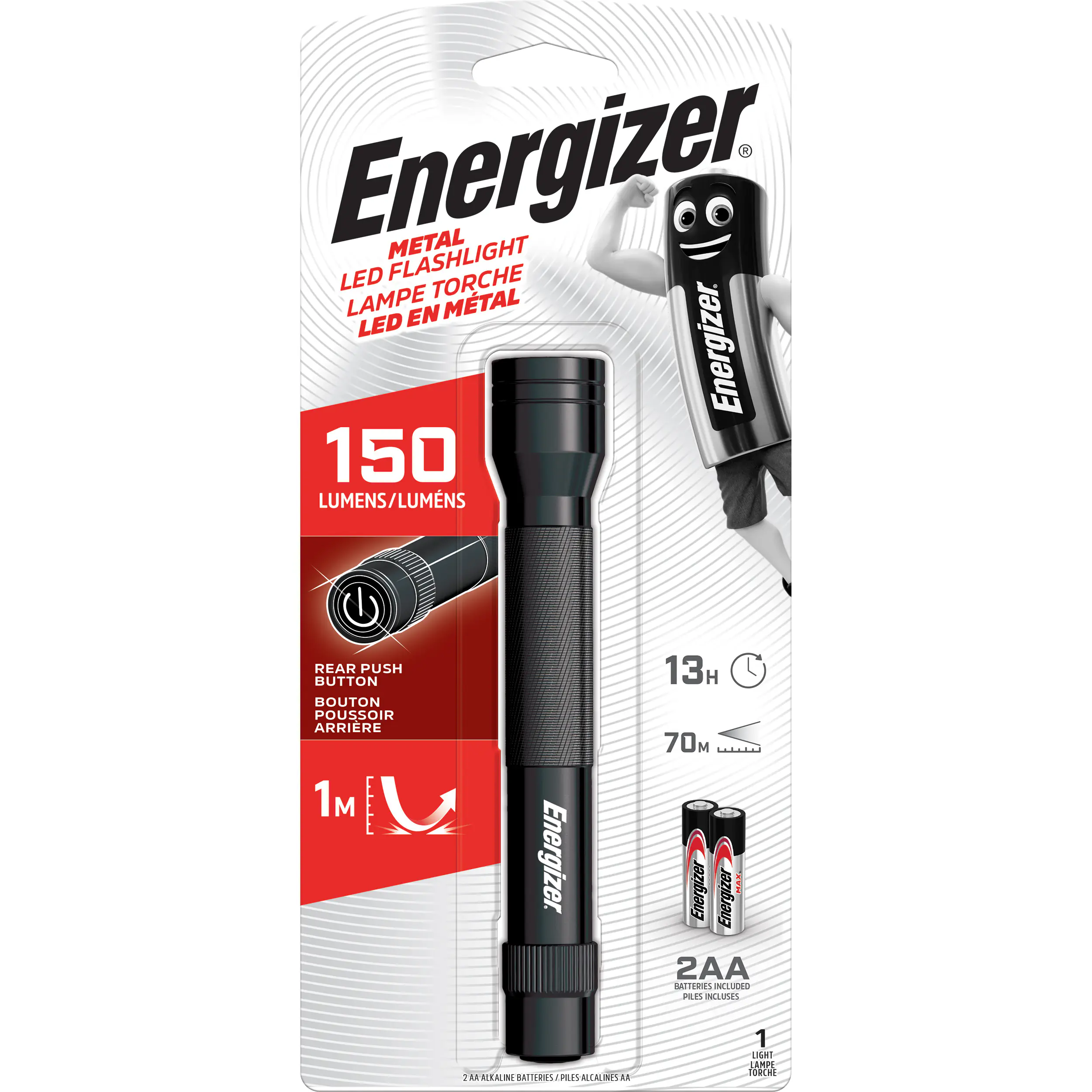 Energizer Taschenlampe Value Metal inkl. 2 x AA schwarz