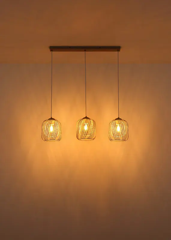 Globo Hängeleuchte Dichti 84 x 150 cm sandfarben matt