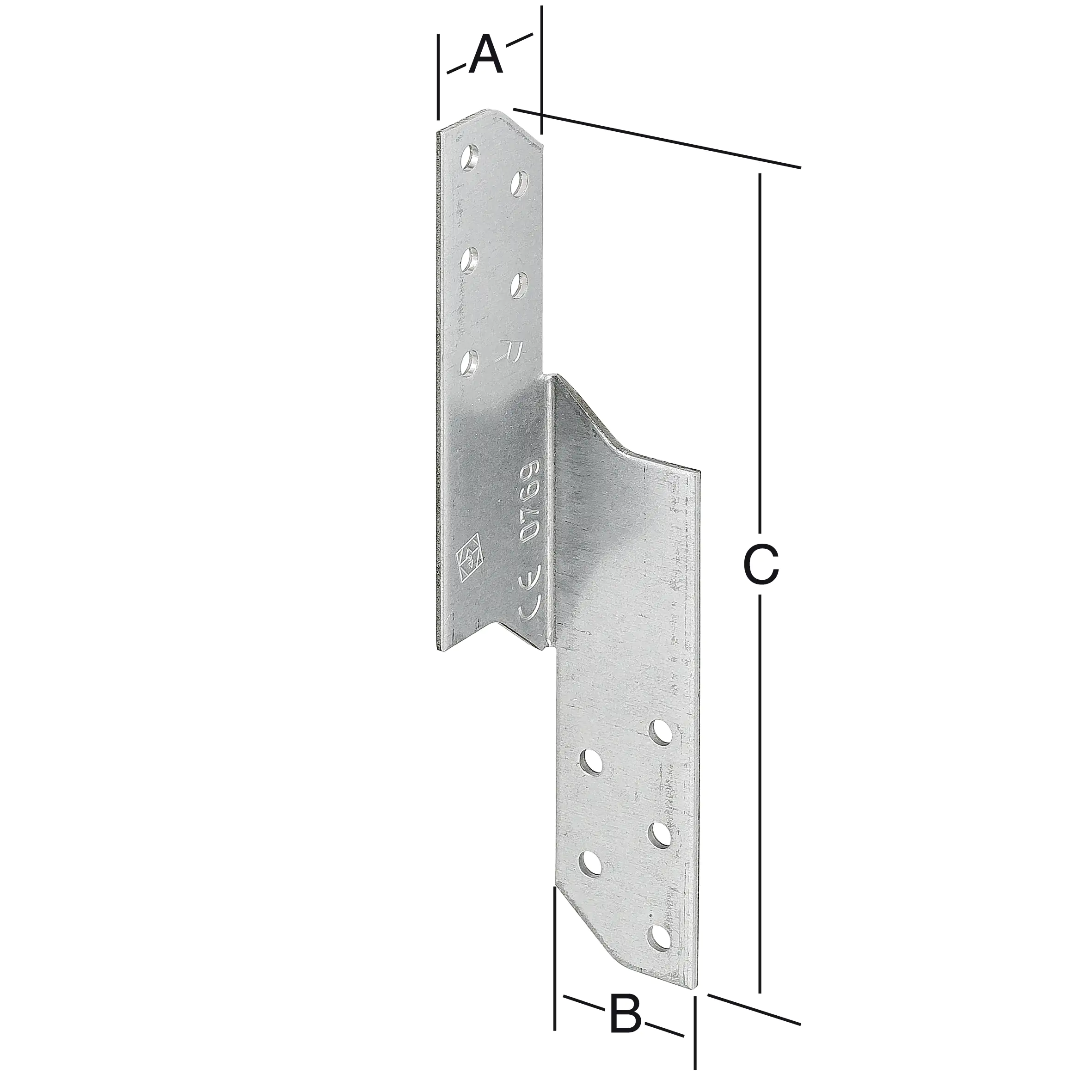Vormann Sparrenpfettenanker sendzimir verzinkt 30 x 30 x 170 mm Vormann Sparrenpfettenanker sendzimir verzinkt 30 x 30 x 170 mm