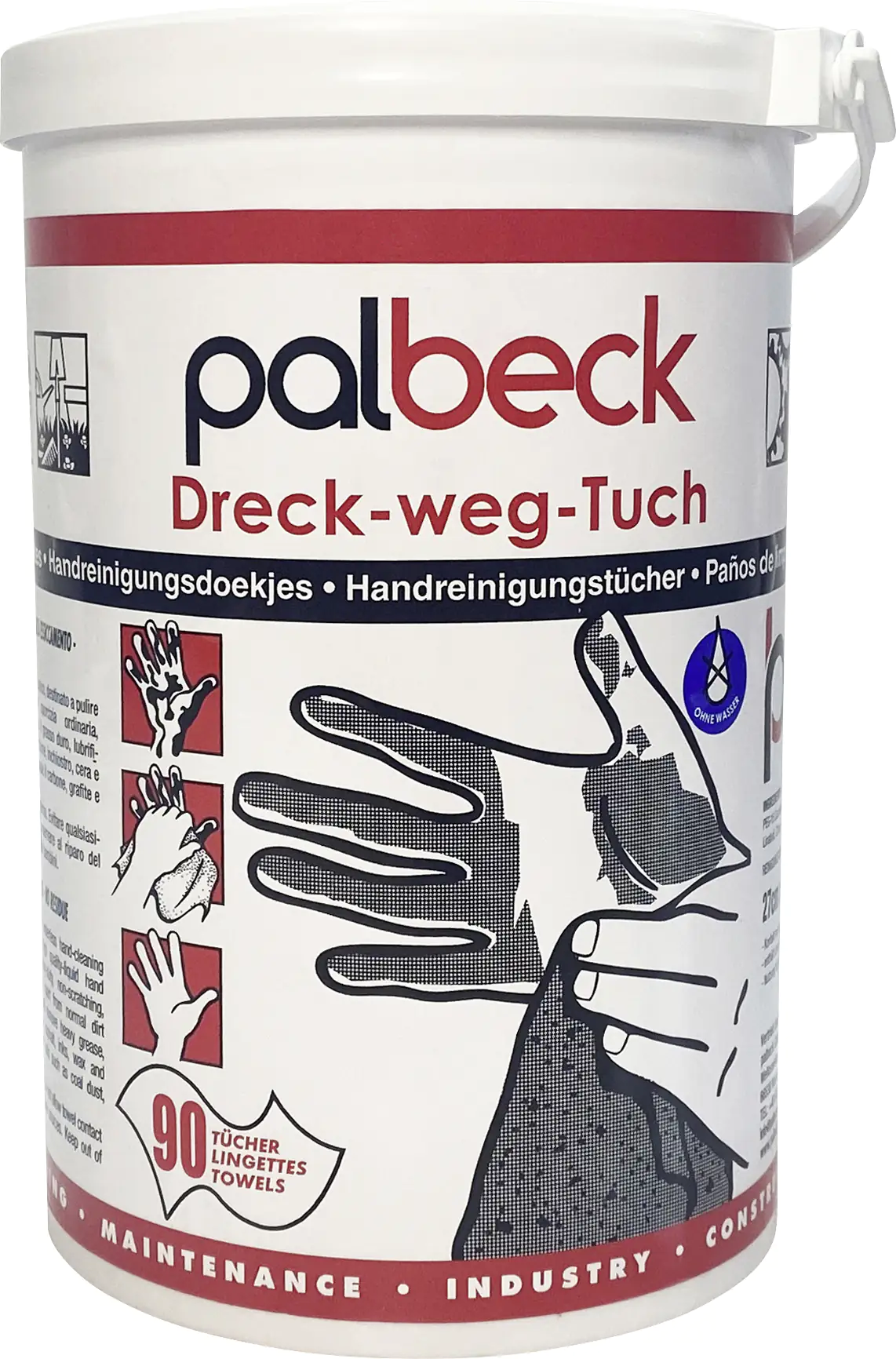 Palbeck Handreinigungstücher Dreck-Weg-Tuch 90 Tücher Palbeck Handreinigungstücher Dreck-Weg-Tuch 90 Tücher