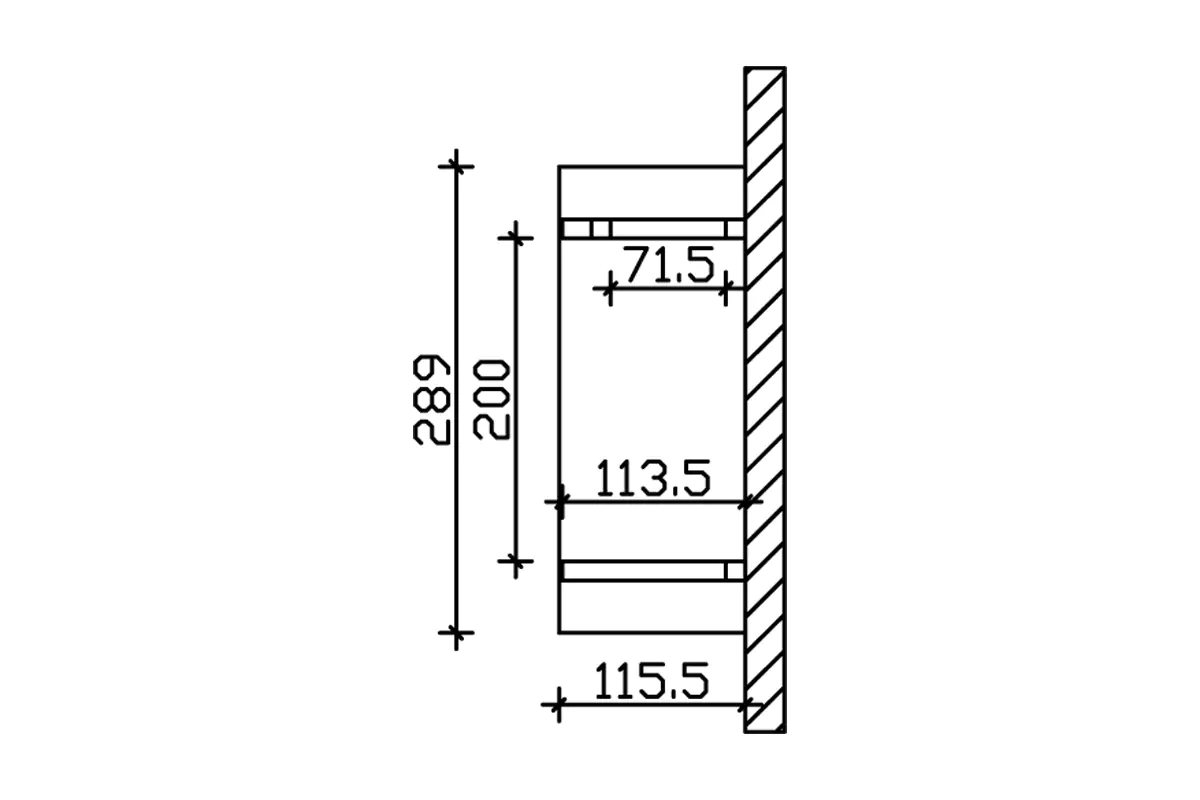 SKAN HOLZ Vordach Stralsund Typ 3 289 x 116 cm, lasiert in Nussbaum