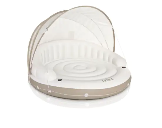 6941057452920_02 Intex Liege Canopy Island Ø 199 x 150 cm , weiß