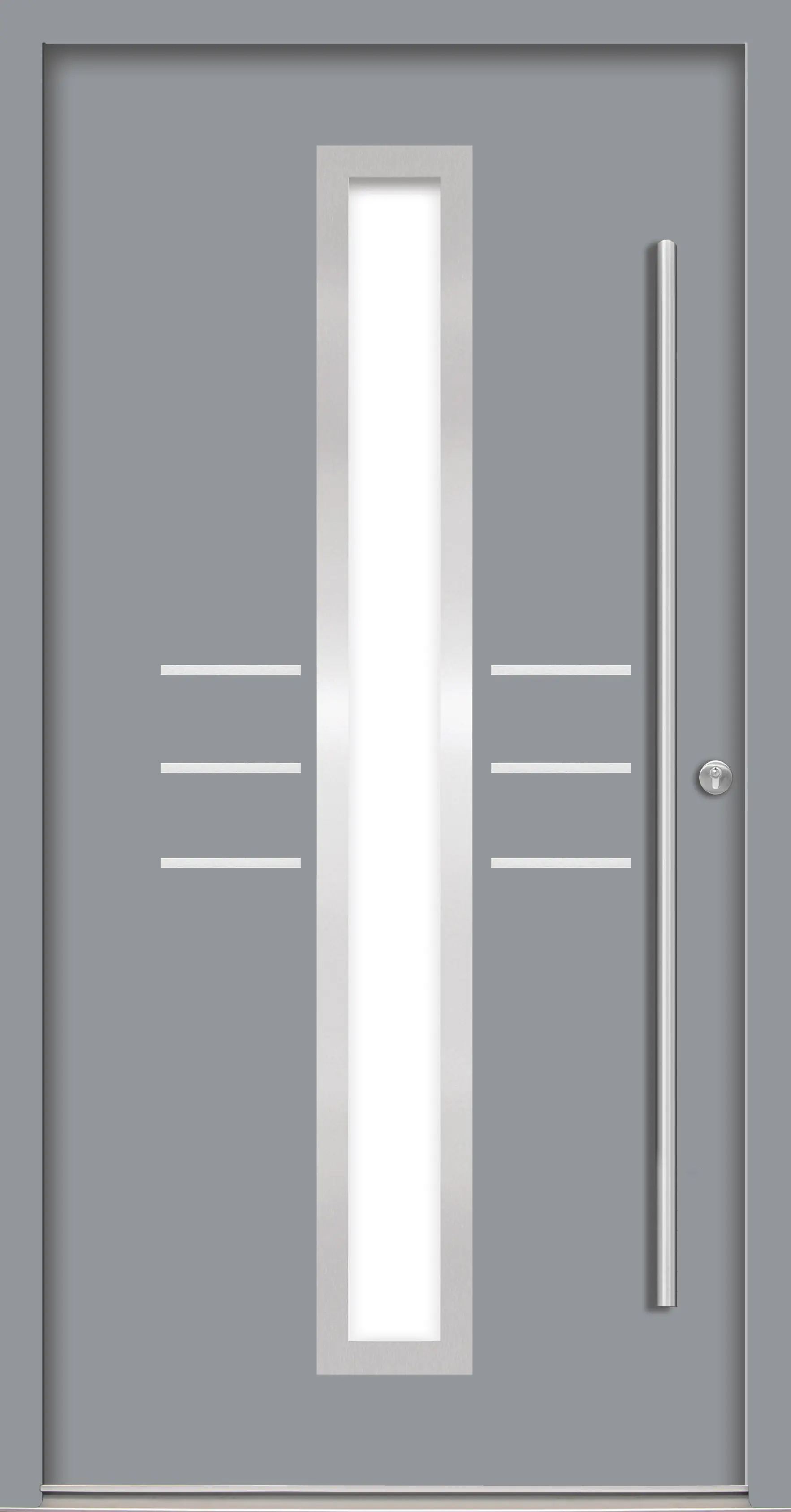 Splendoor Haustür Passivedoor Premium B07 Grau DIN Rechts 100 x 210 cm